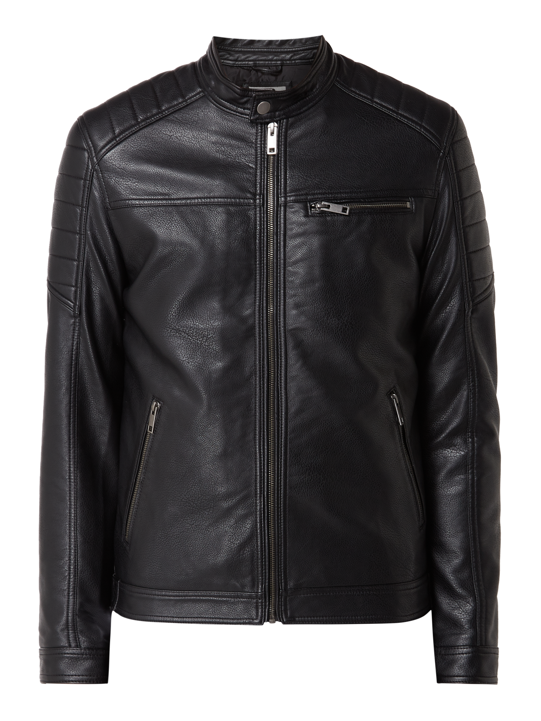 Jack & Jones Jacke in Leder-Optik Modell 'JEROCKY' (black