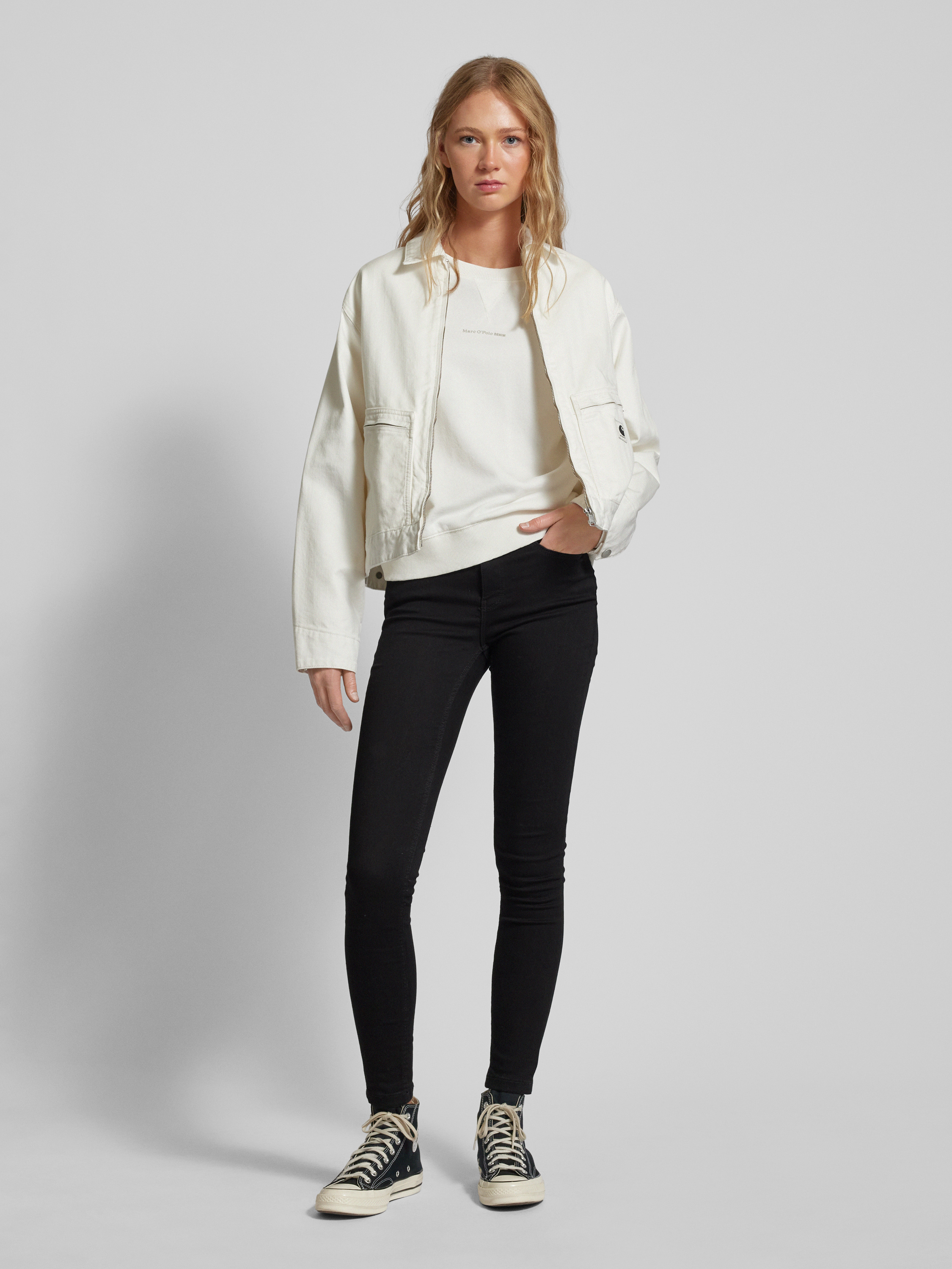 Noisy May Damen Skinny-Jeans – Stretch-Baumwolle, 5-Taschen-Design, Mit Knopf & Reißverschluss, Schmal Geschnittene Beine