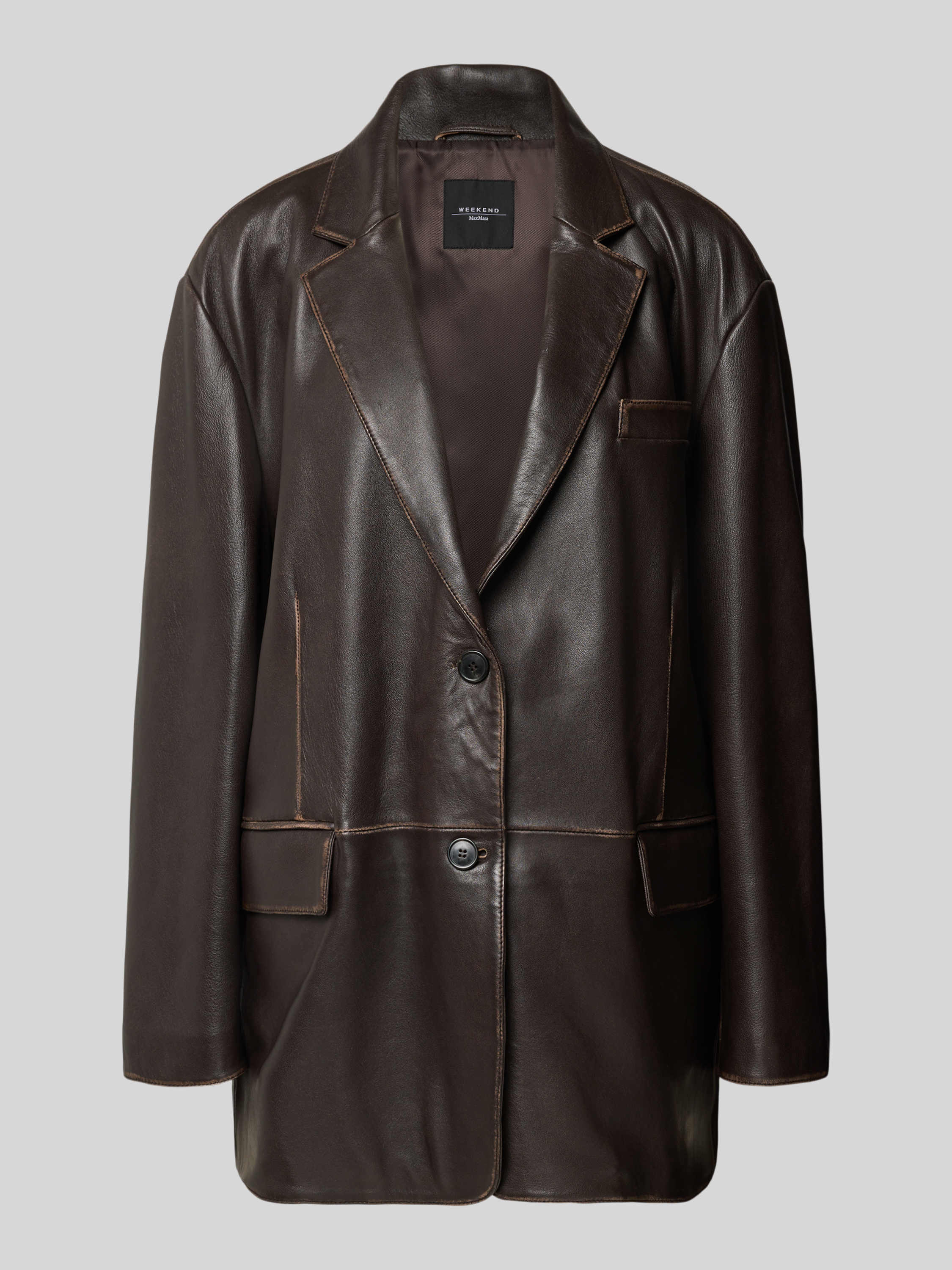Weekend Max Mara Oversized leren jack van echt lamsleer Model