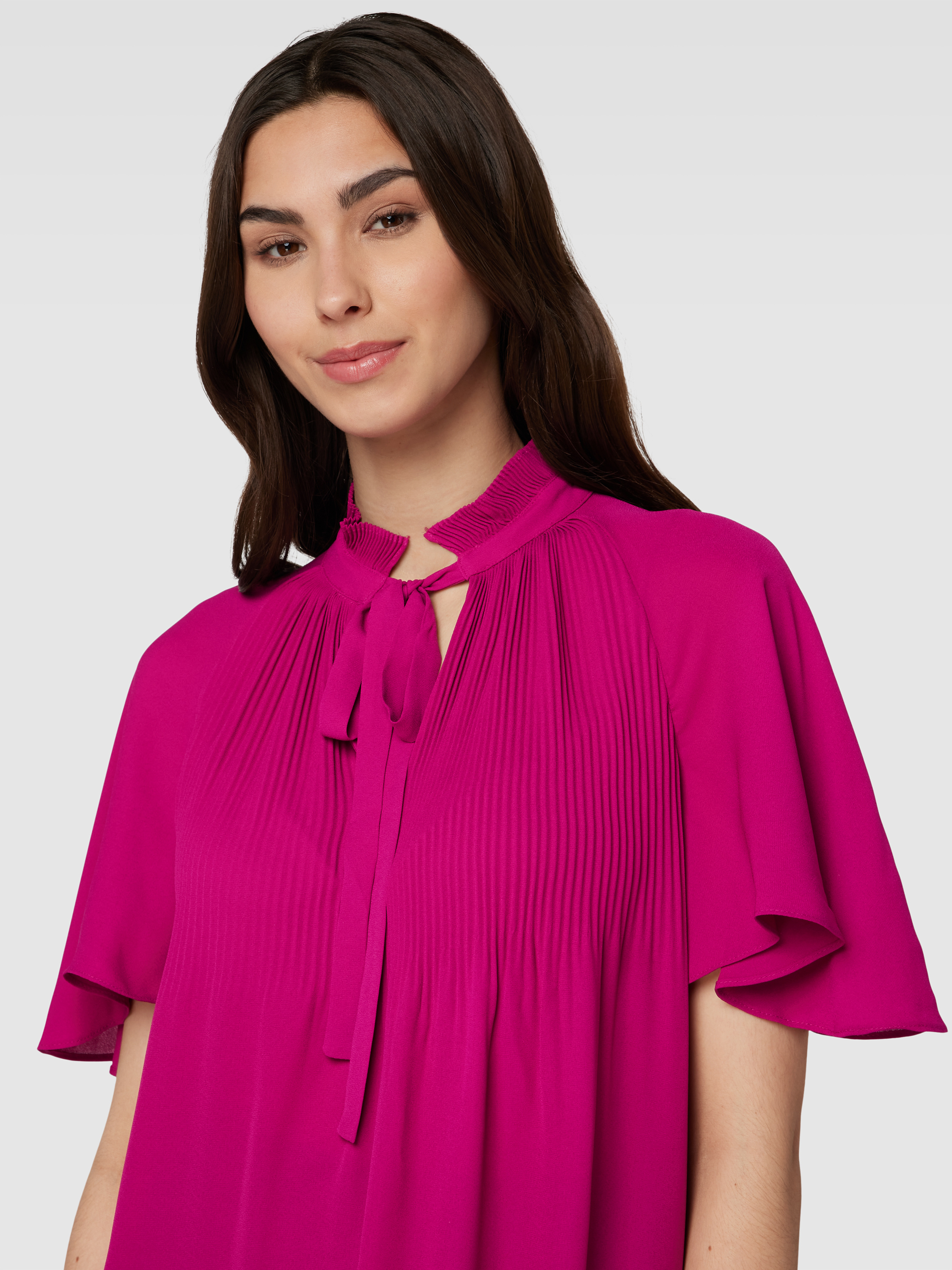 Lauren Ralph Lauren Blouse met volantmouwen, model 'ADAR' in fuchsia ...
