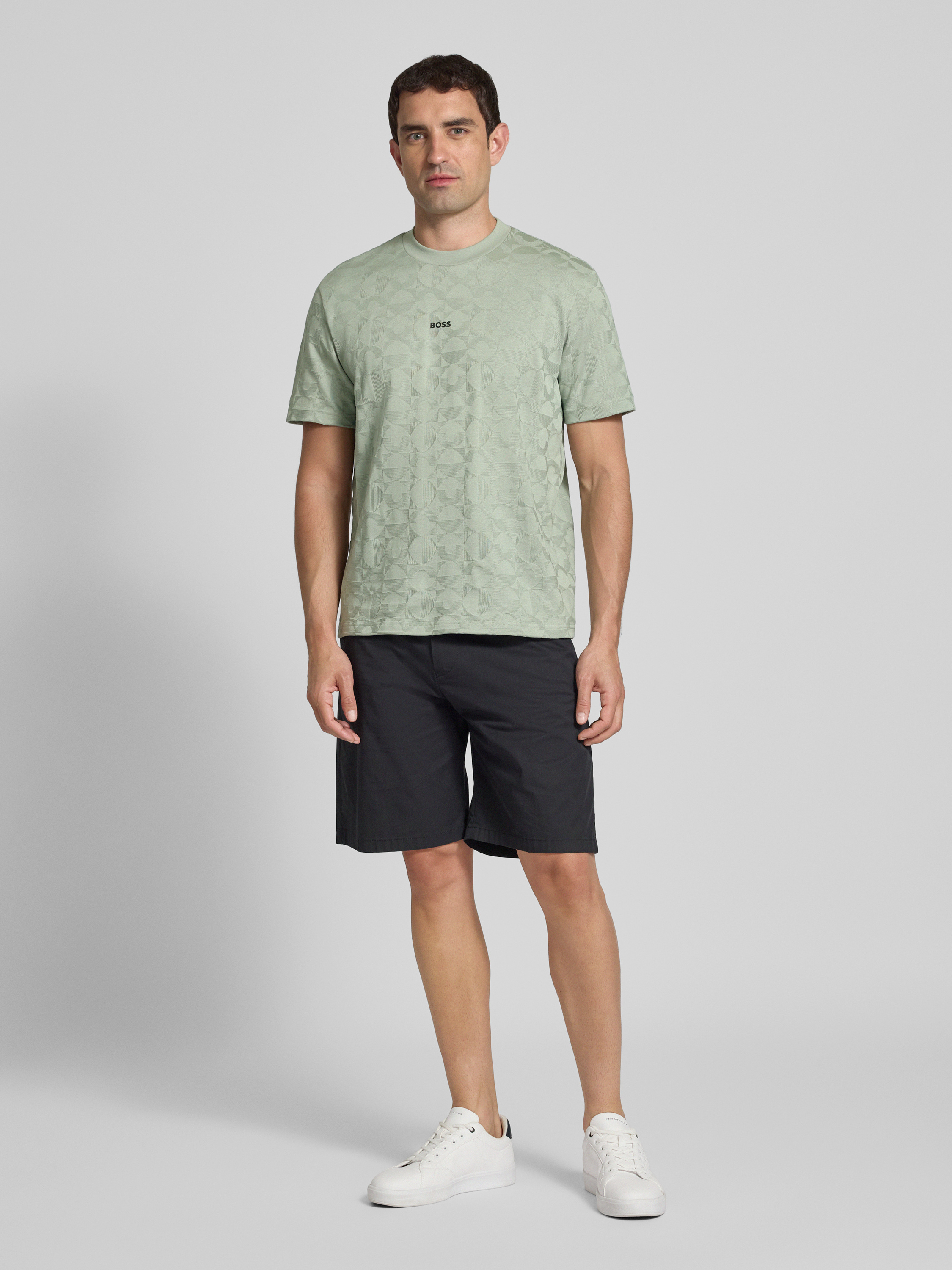 Kup online BOSS Green T-shirt z nadrukiem z logo (miętowy)