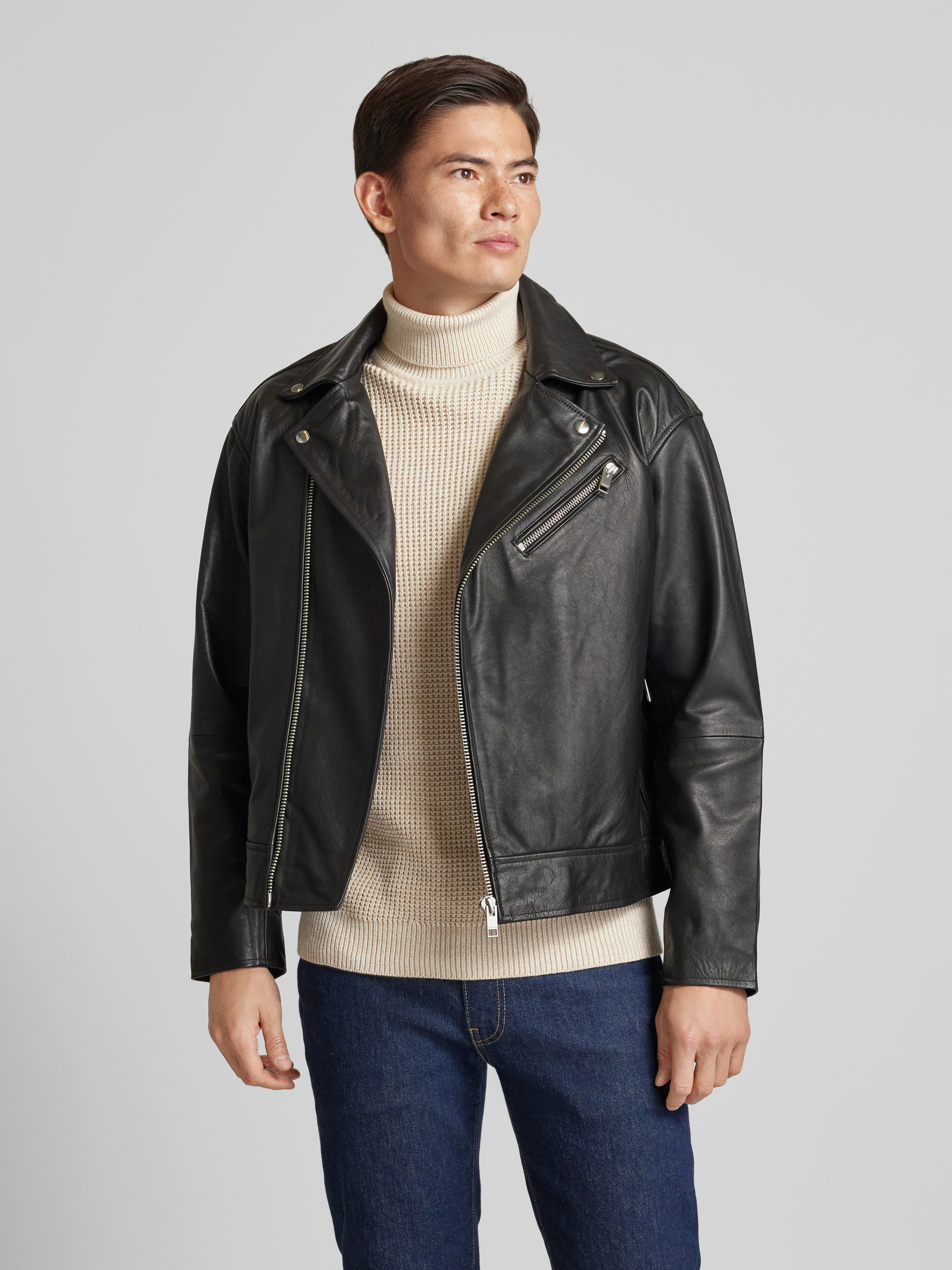 Kup online Jack & Jones Premium Kurtka w stylu Biker z kieszeniami