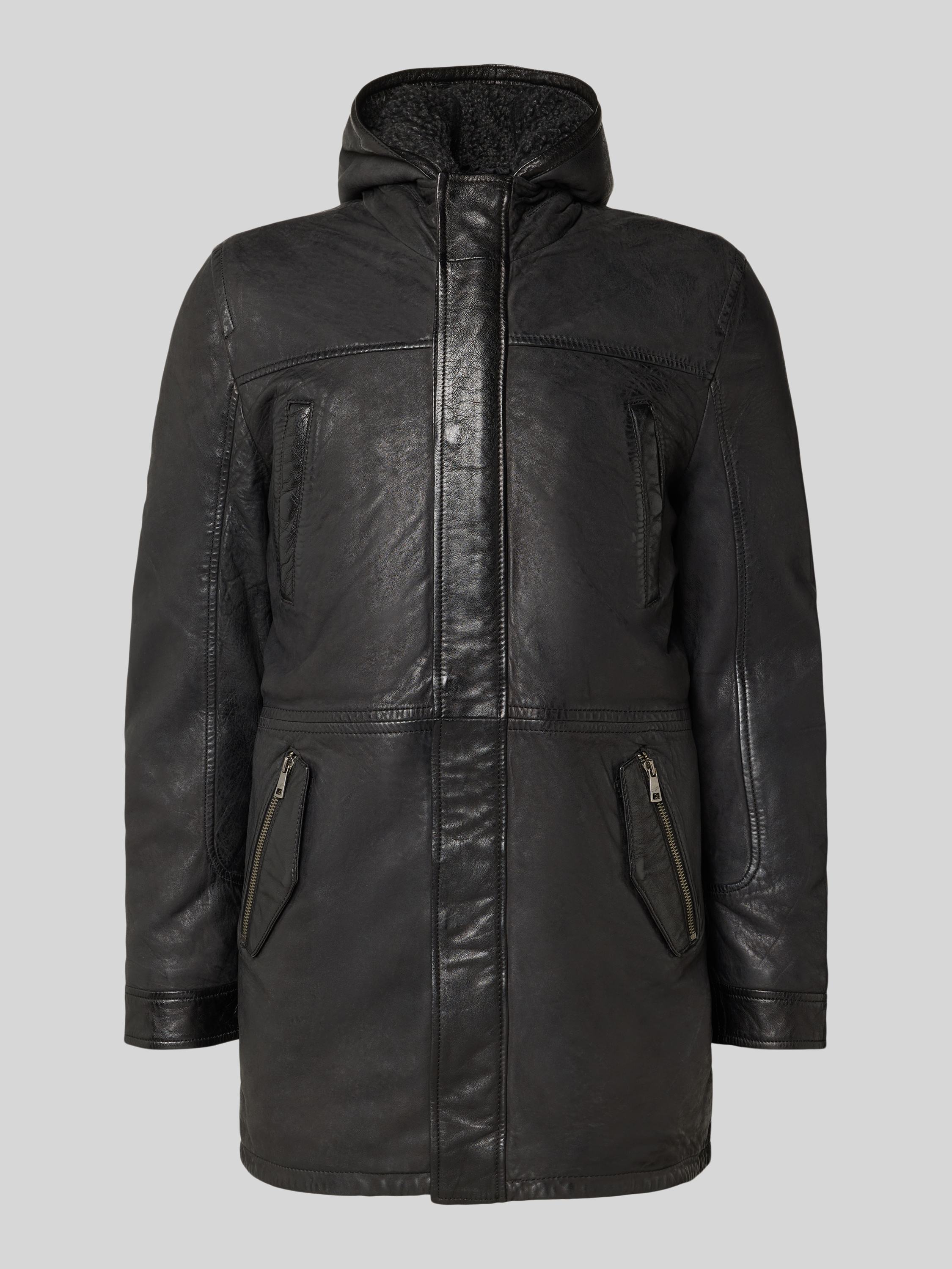 Gipsy Regular fit jack van echt nubuck van schapenleer, model