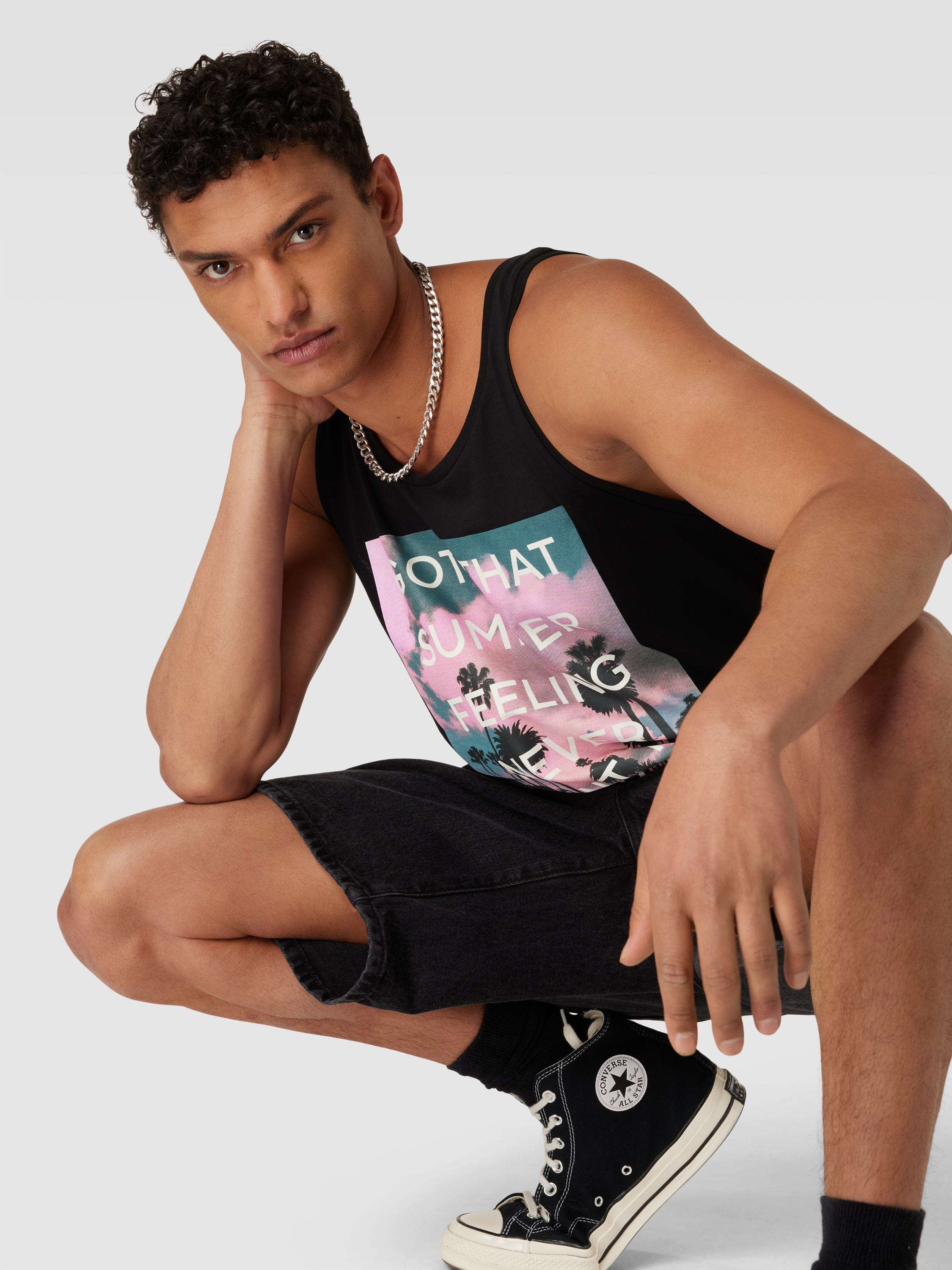 TOM TAILOR Herren Tanktop - Bequemes Basic Mit Print Für Den Sommer