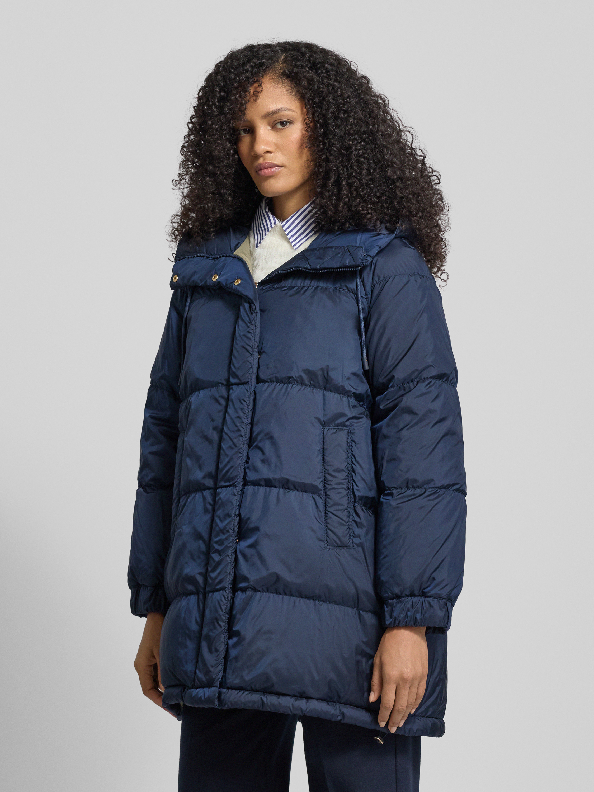 Weekend Max Mara Regular fit gewatteerde lange jas met capuchon