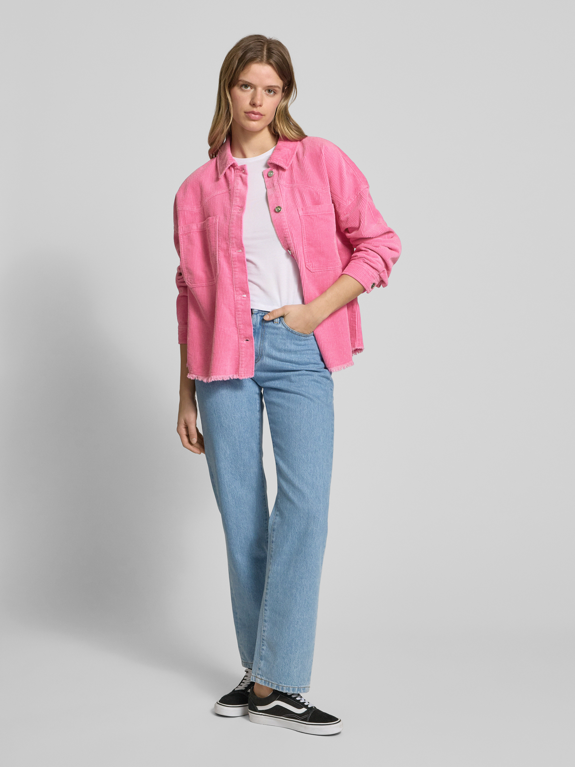 ONLY Oversized Hemdjacke aus reiner Baumwolle Modell 'LATY-BITTEN