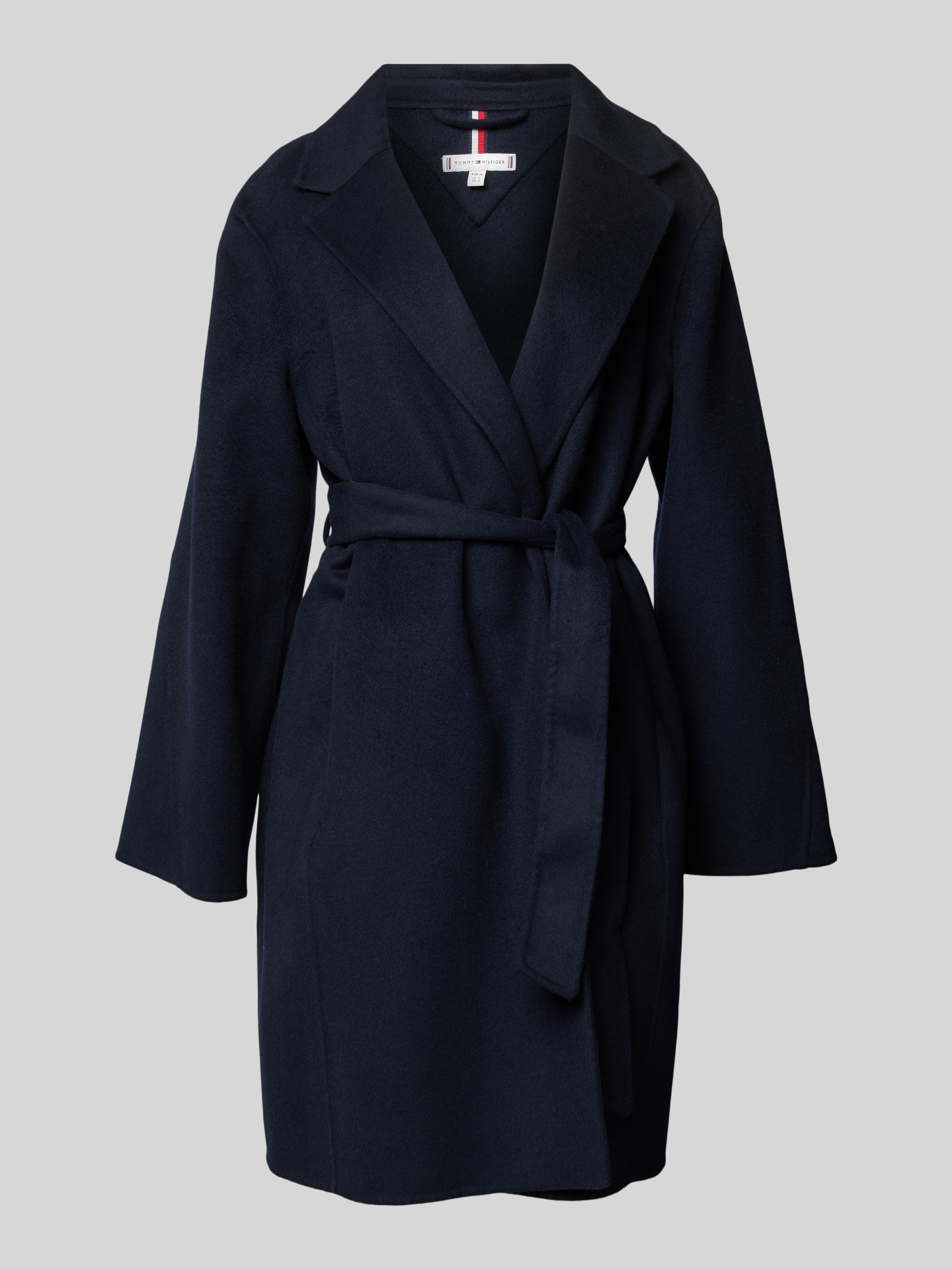 Tommy Hilfiger Wollmantel mit Bindegürtel (dunkelblau) online kaufen