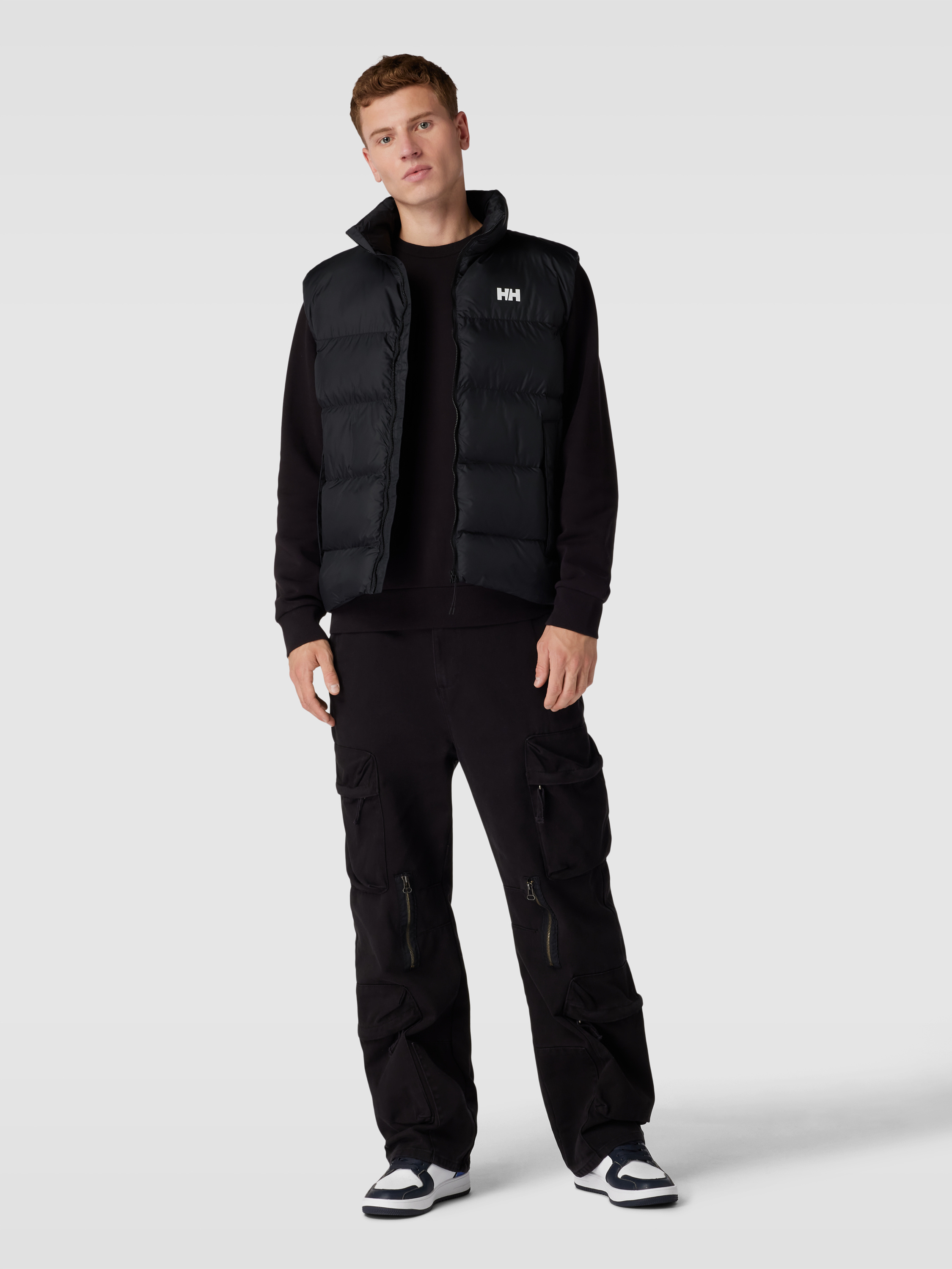 Wintervest voor heren, met opstaande kraag, steekzakken, outdoor, sport, gewatteerd gewatteerd gewatteerd vest, bodywarmer licht gewicht, buffer vest, warm, winddicht, mouwloos jack voor wandelingen, grijs, S