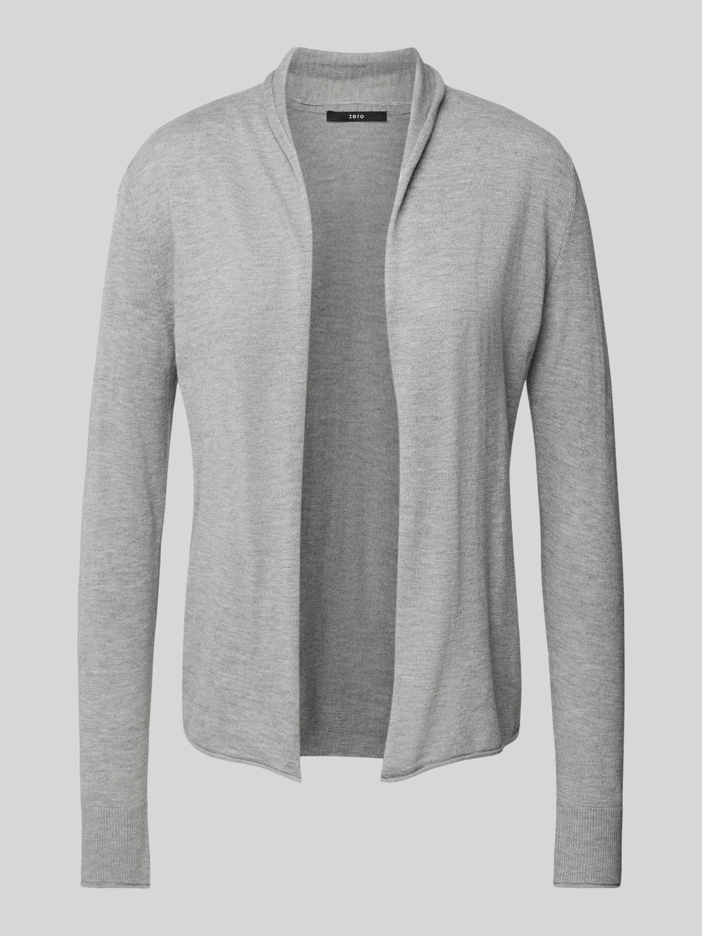 Zero Cardigan aus Viskose-Mix mit Kaschmir-Anteil (mittelgrau