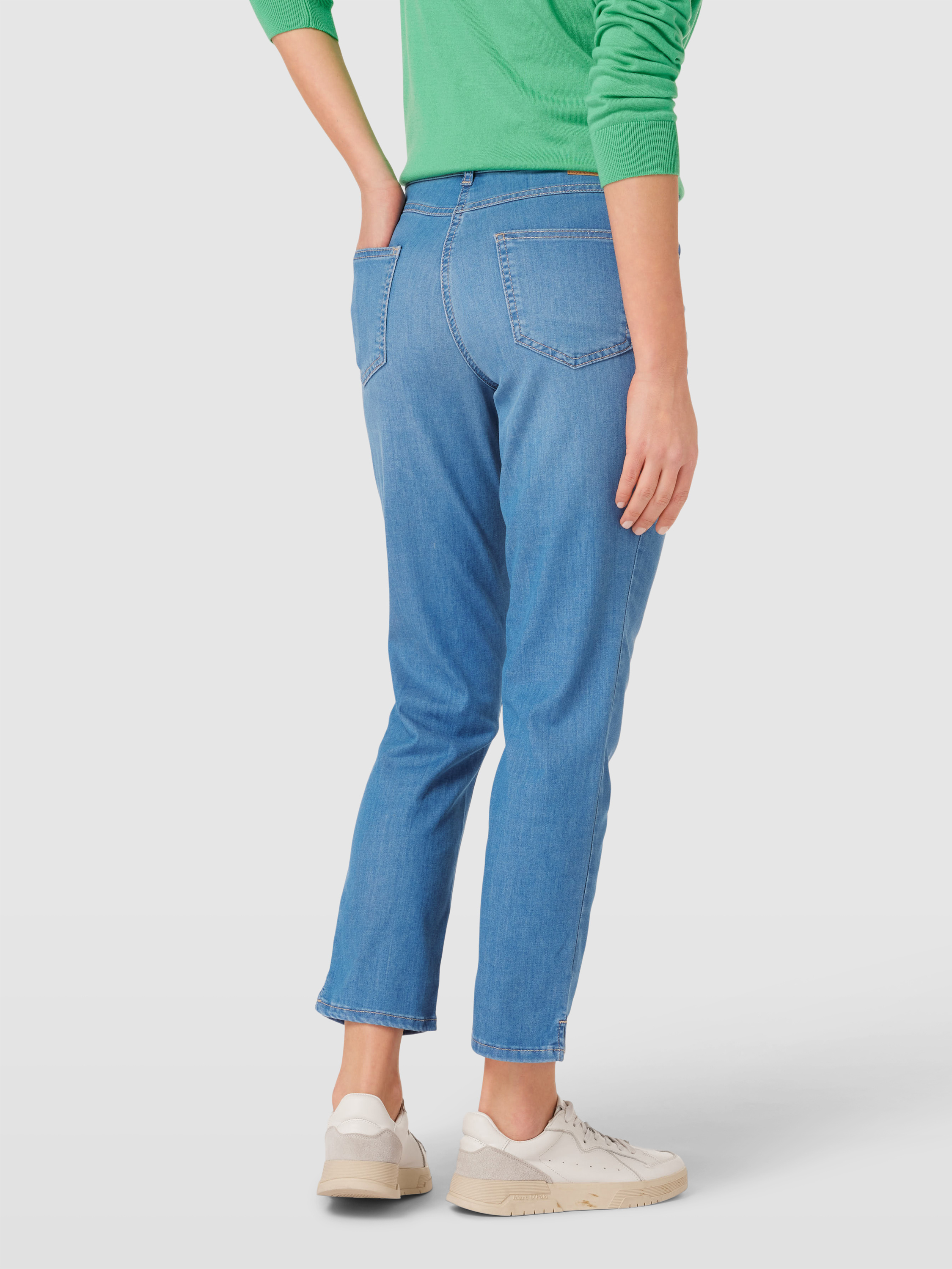 MAC Jeans Dames Melanie Straight Jeans, blauw (Dark Blue D845)., 42W x 32L