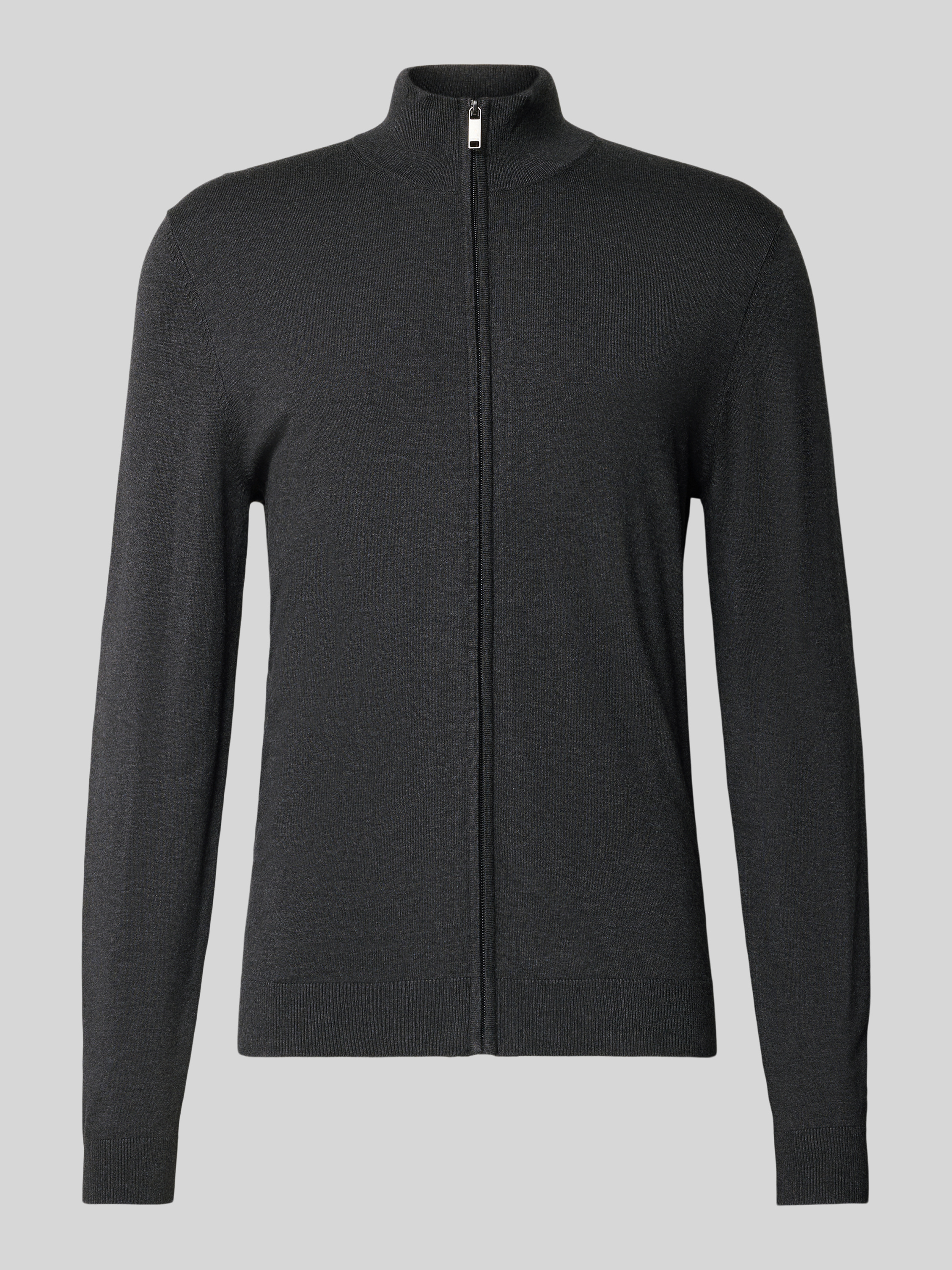 MCNEAL Strickjacke aus Viskose-Mix mit Stehkragen (dunkelgrau melange ...