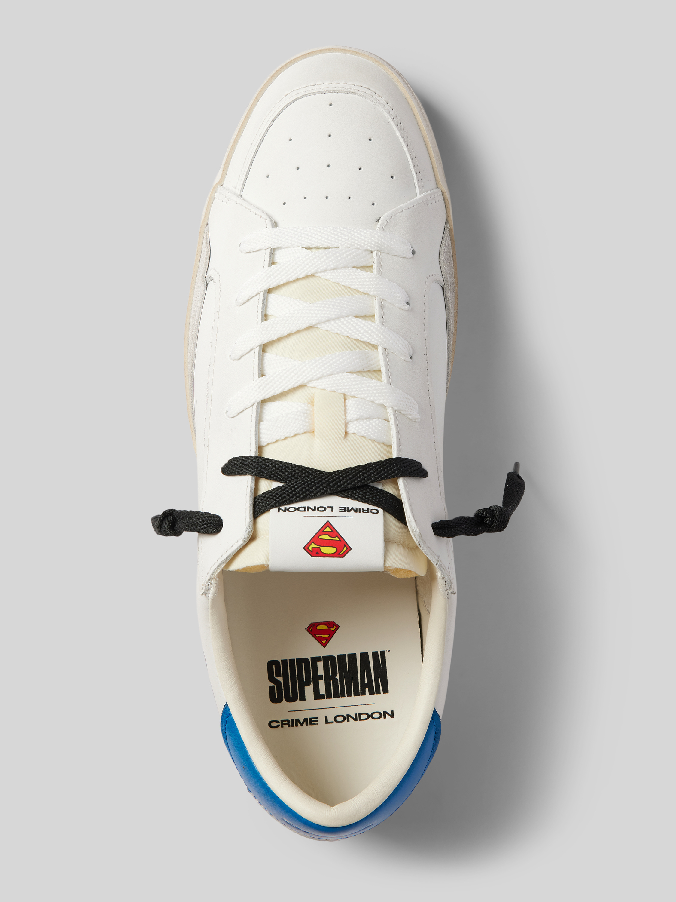 【関税&送料込】Crime London Sneakers CRIME LONDON Sneaker Uomo Distressed White Taupe Black