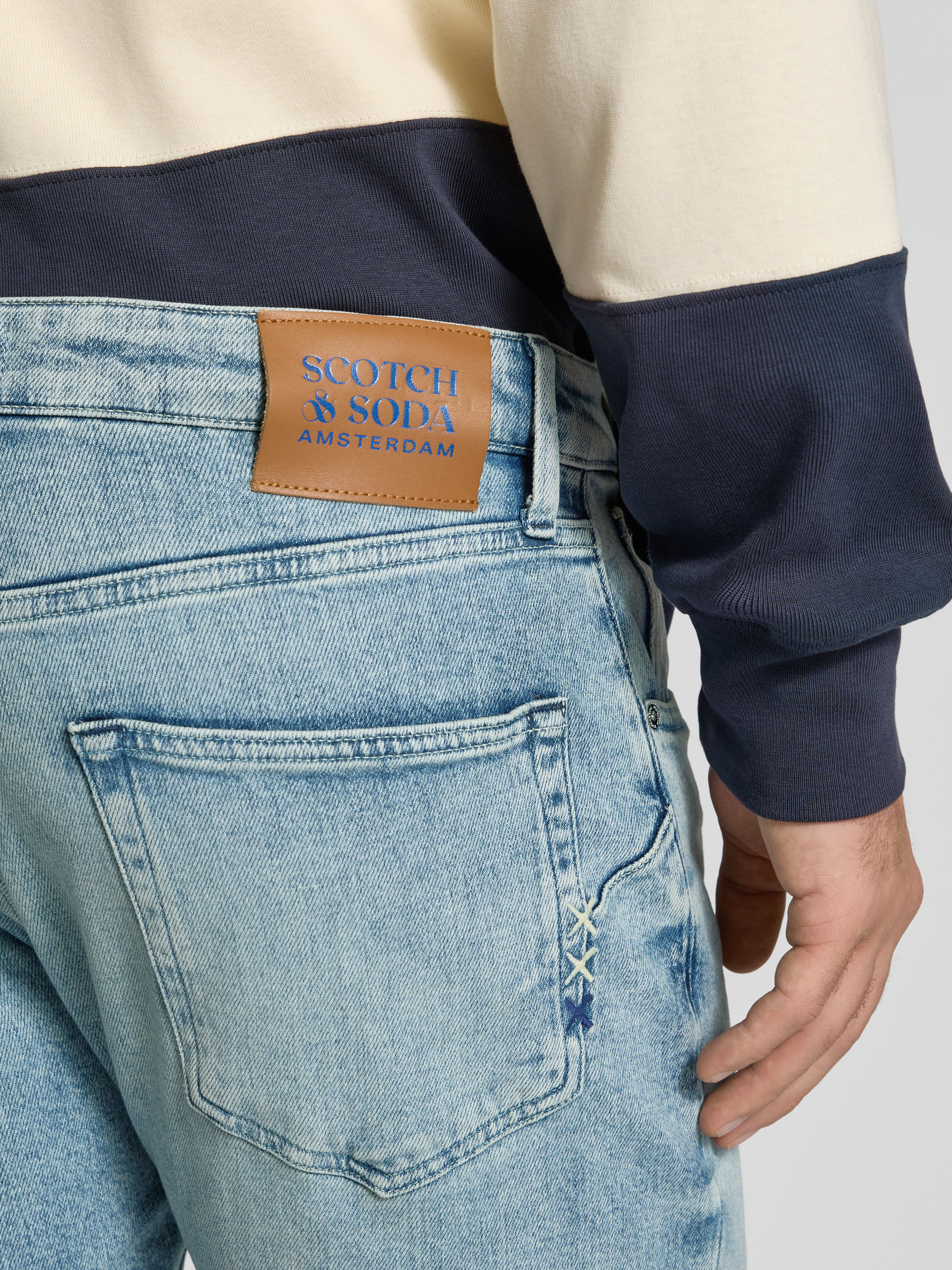 Scotch & Soda straight leg jeans The Zee medium blue denim | wehkamp