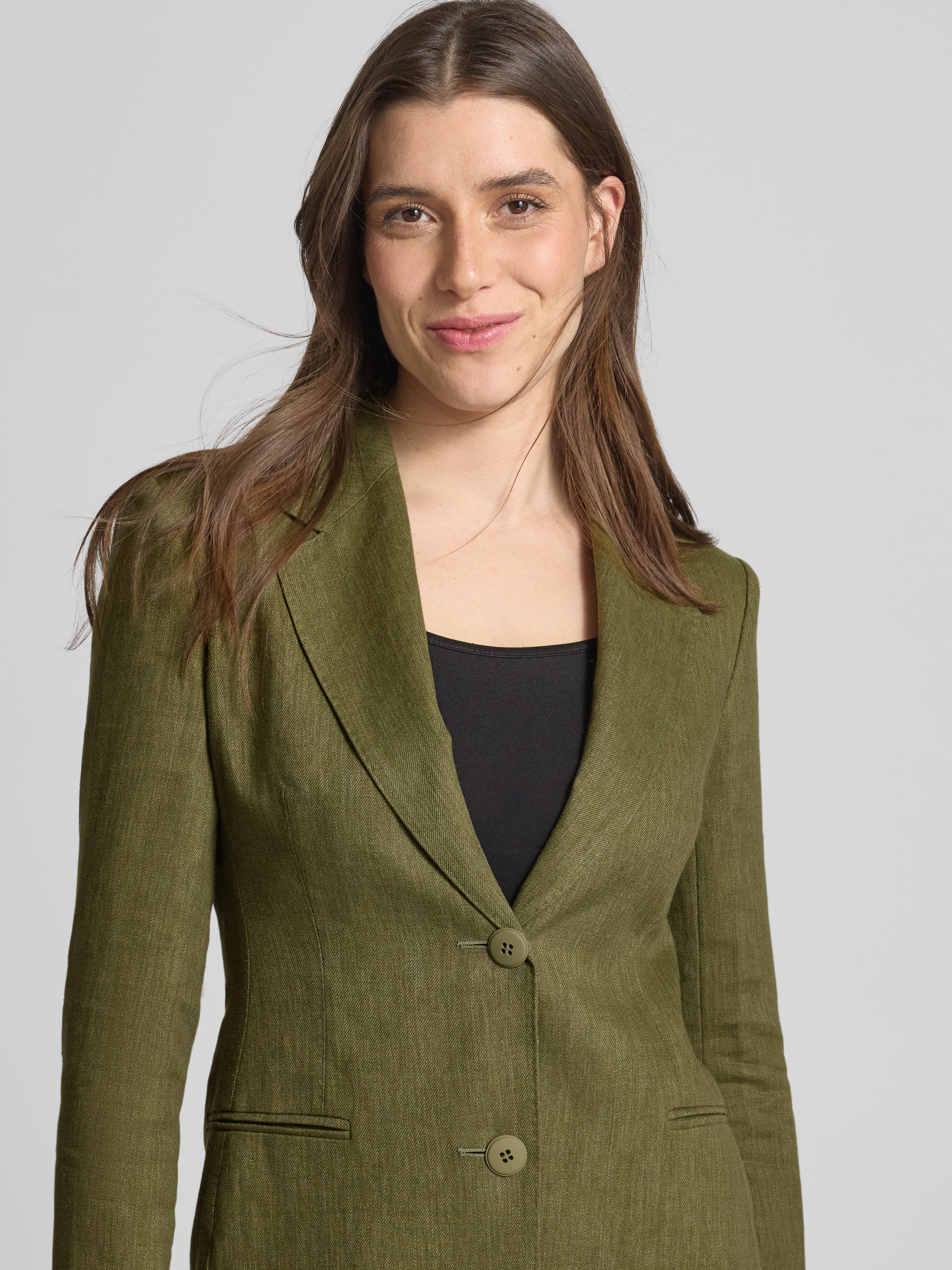 Max Mara Studio Leinenblazer mit Paspeltaschen Modell 'MICIO