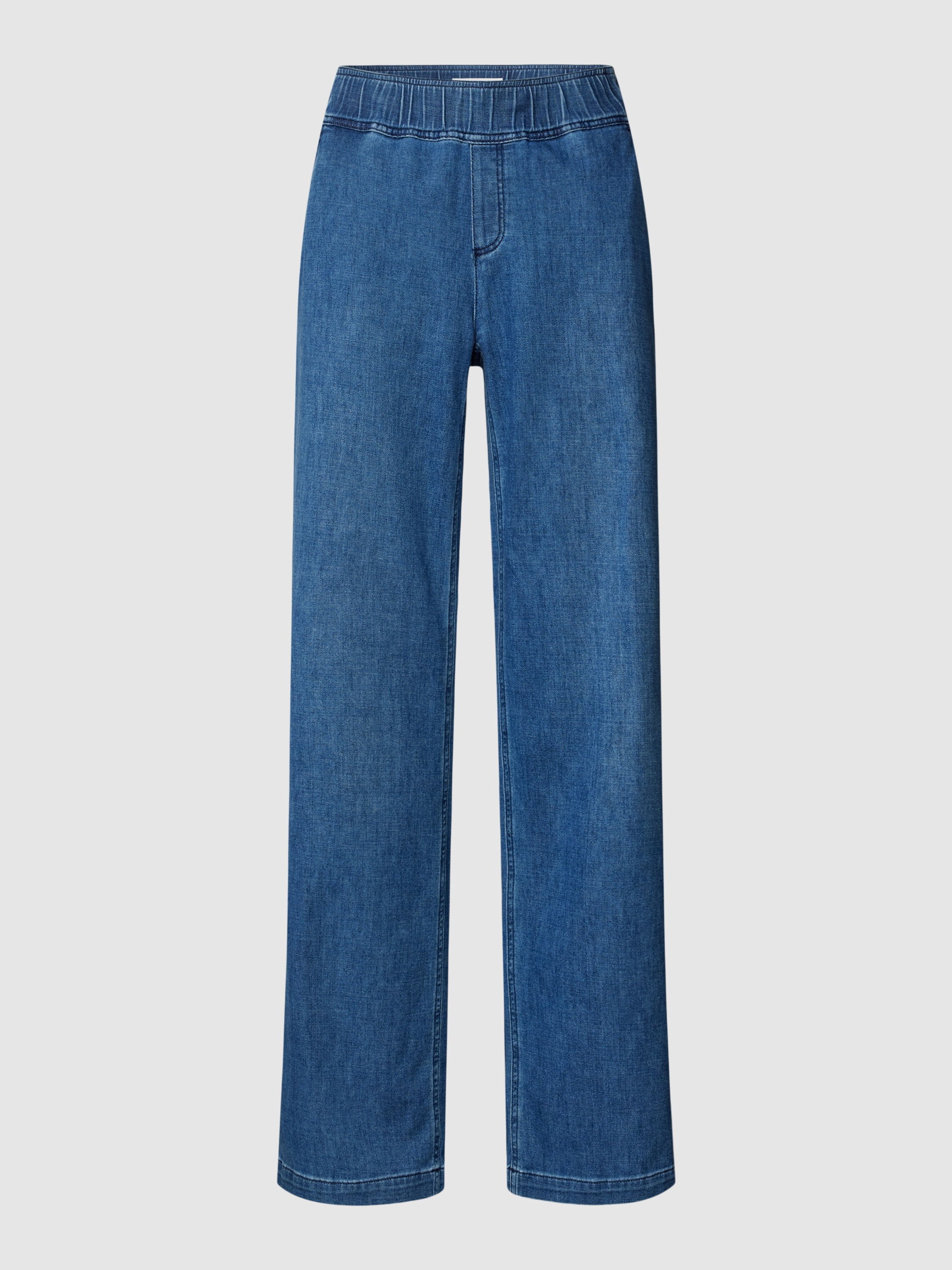 Brede jeans met hoge taille - black denim - Kiabi - 20.00