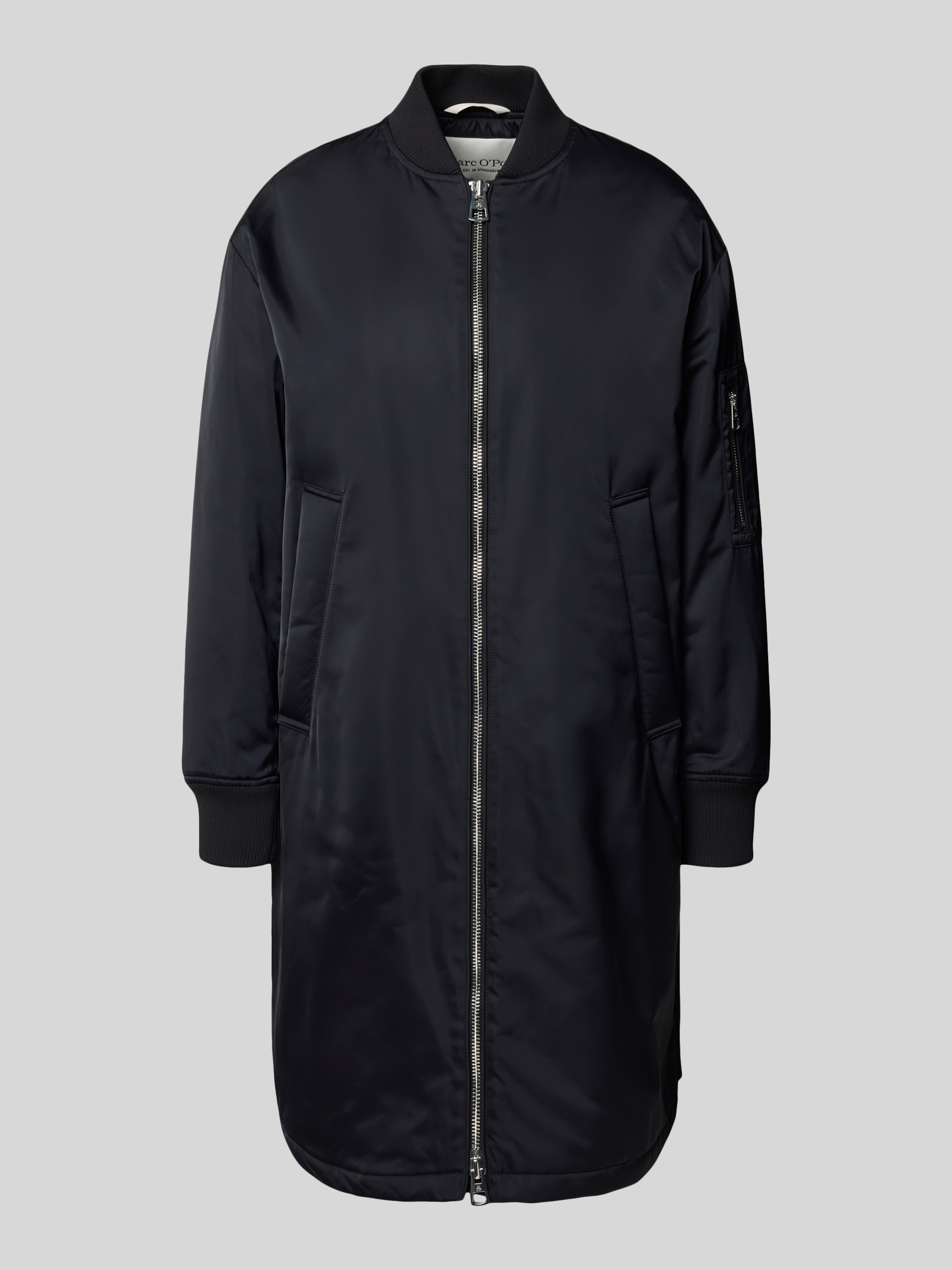 Marc O Polo Comfort Fit Parkamantel Im Bomber Style marine Online Kaufen