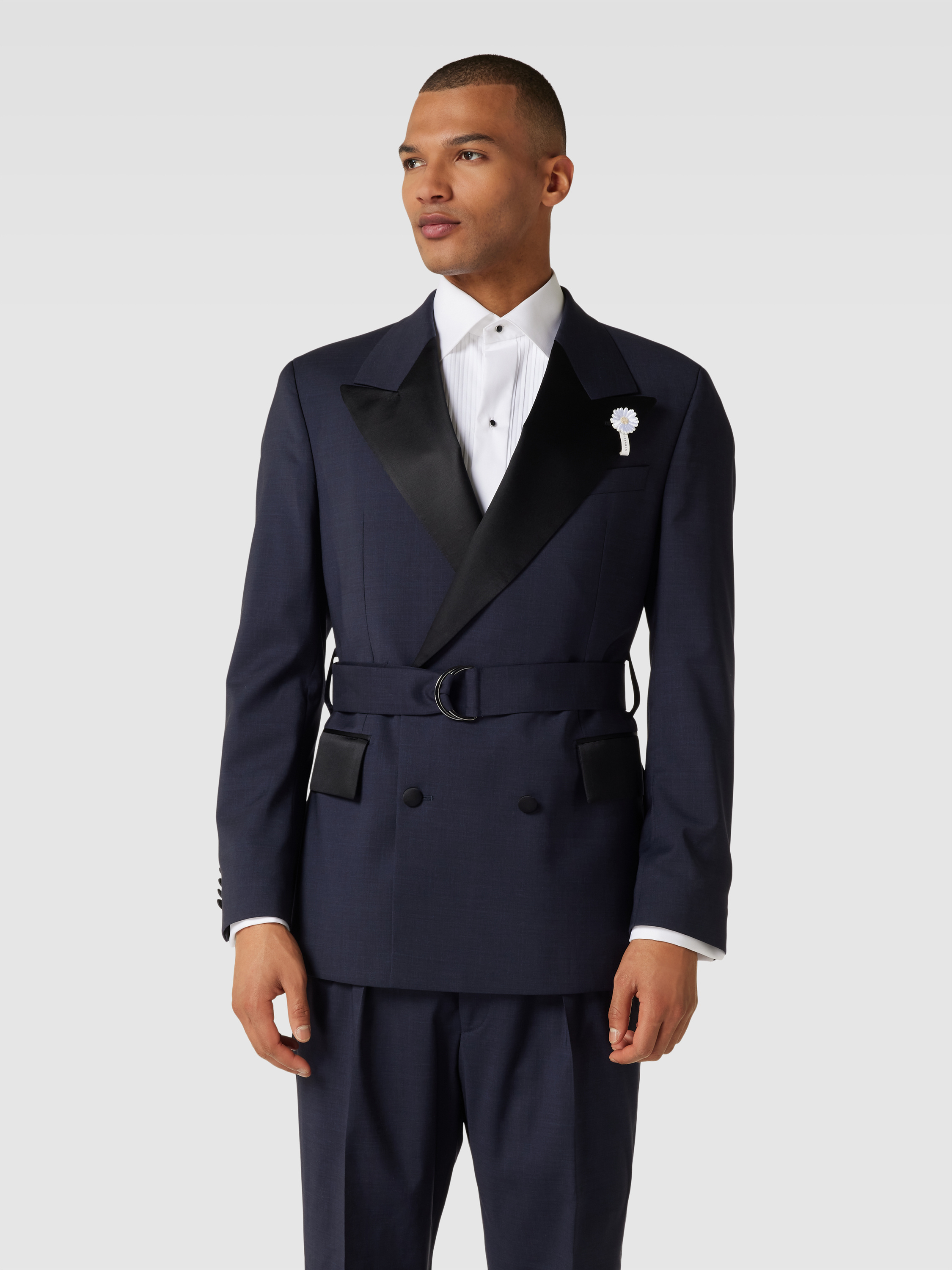 Baldessarini Colbert met labeldetail, model 'Curtis' in marineblauw ...