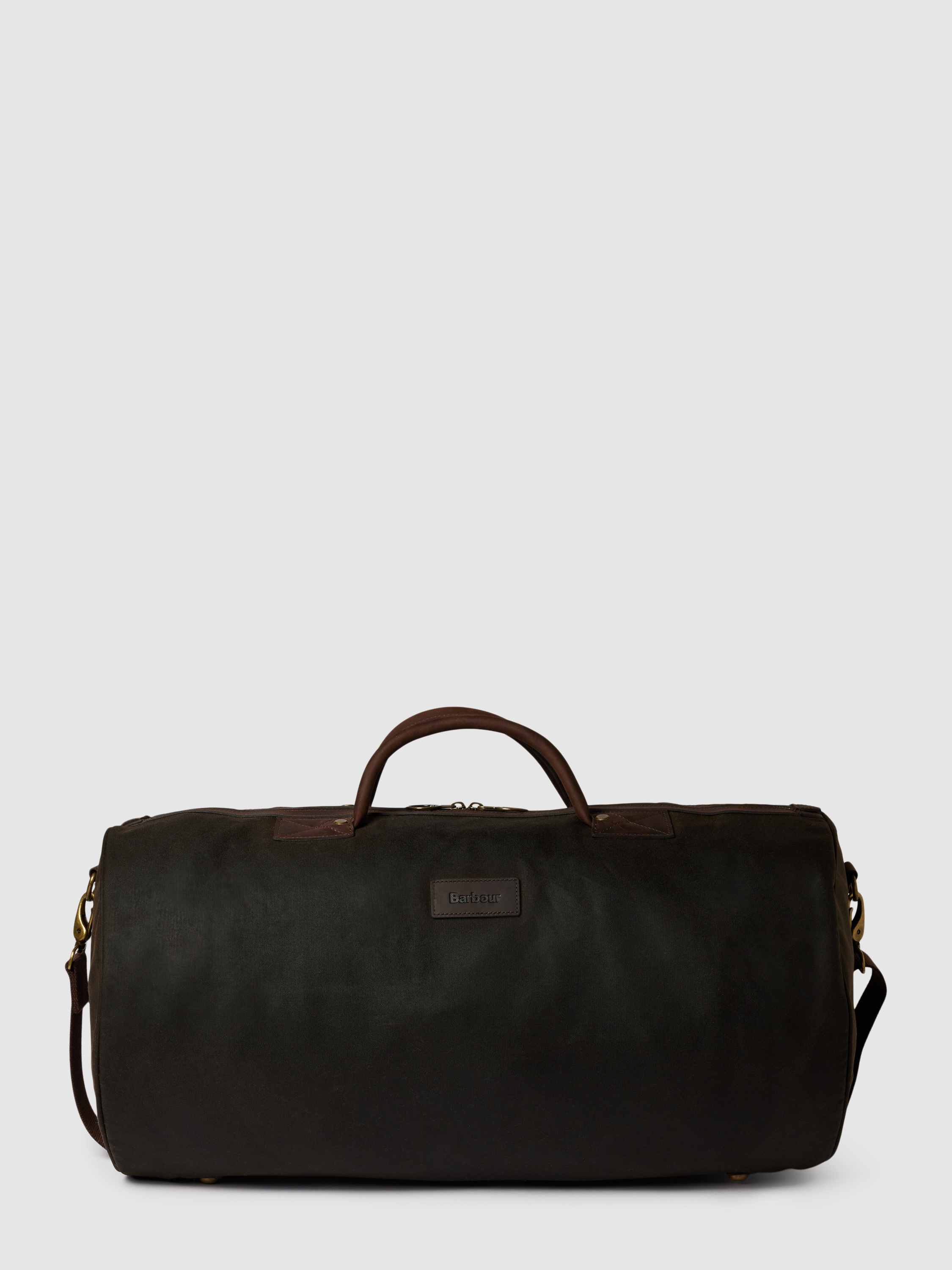 Barbour Weekender mit Lederbesatz Modell 'BARBOUR WAX HOLDALL