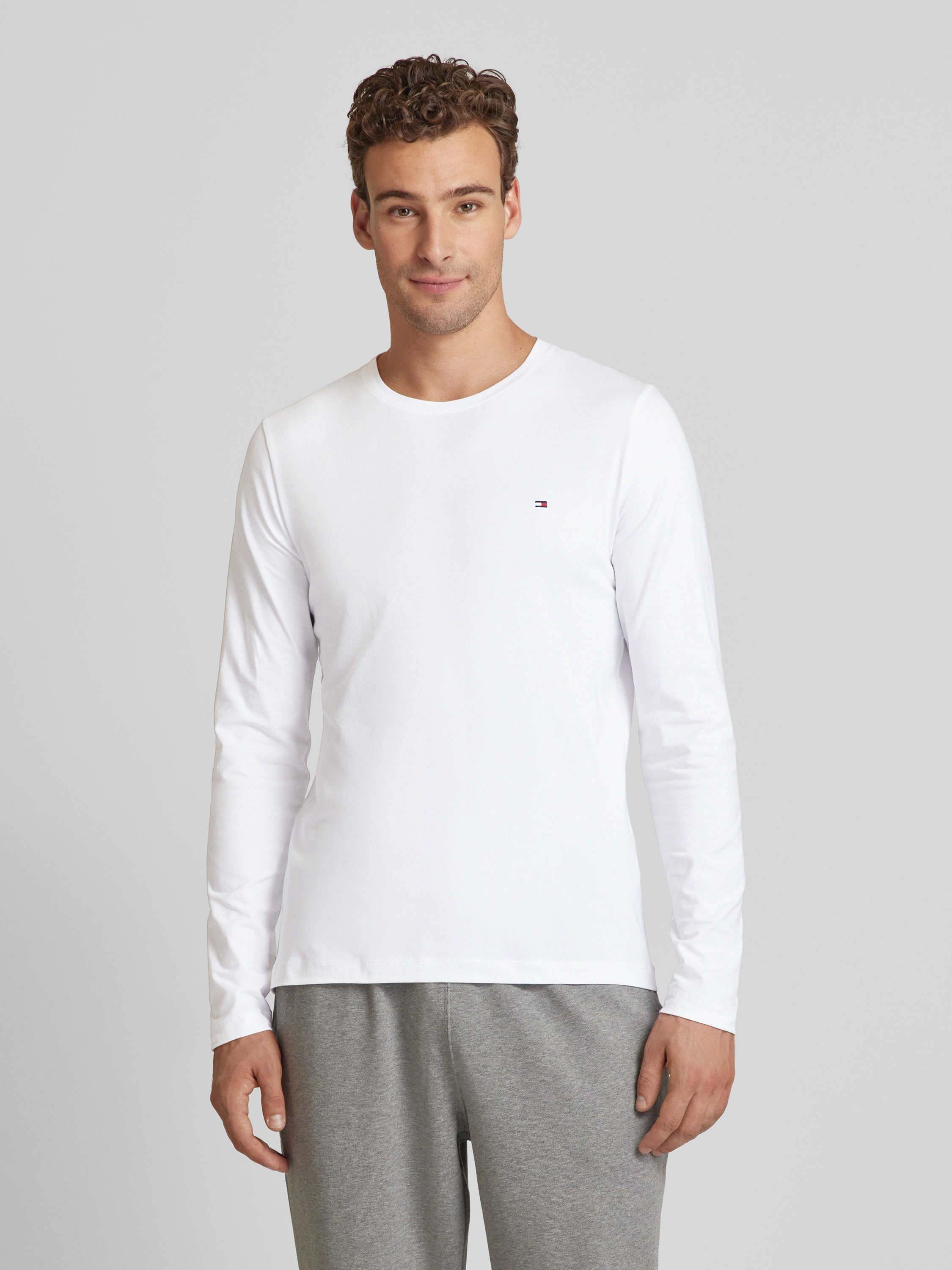 Langarmshirt Herren Slim Fit