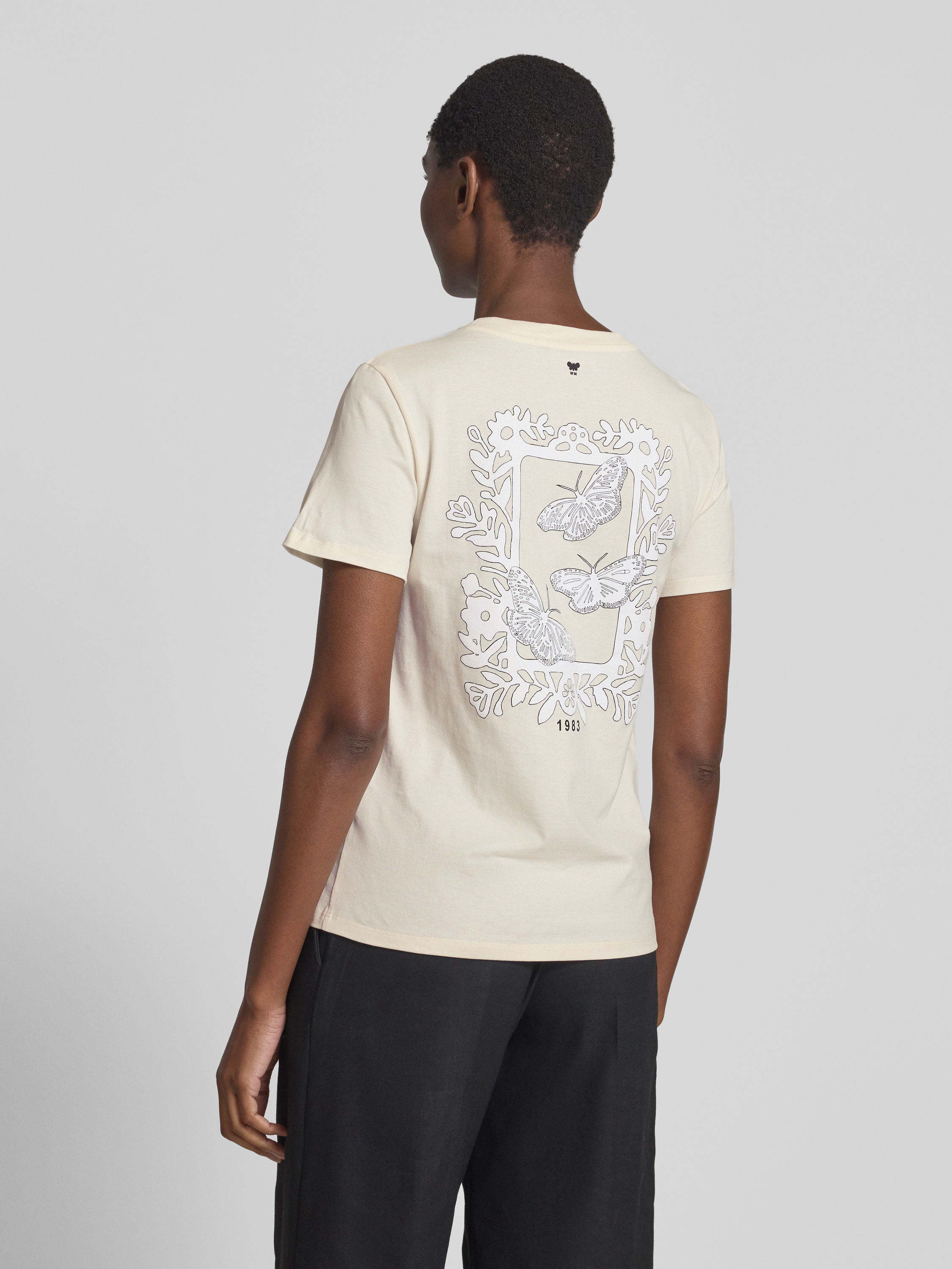 Weekend Max Mara T-Shirt mit Motiv- und Label-Print Modell