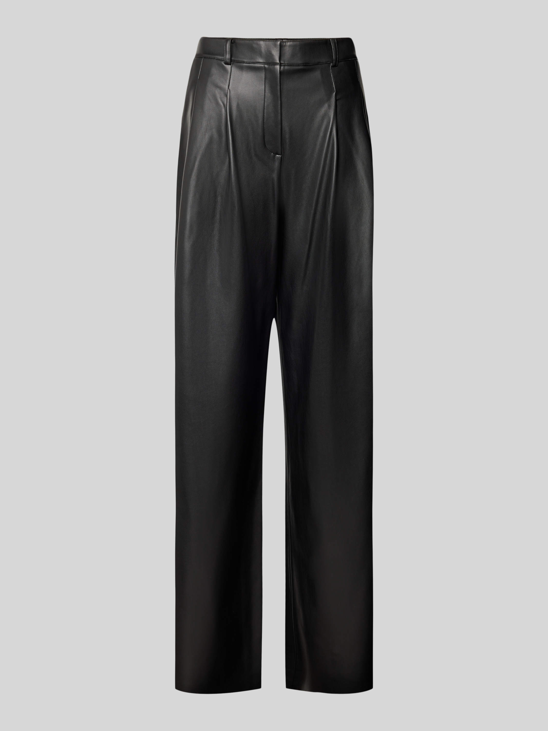 Hawine HUGO Straight Leg Hose in Leder-Optik Modell 'Hawine' (black) online kaufen