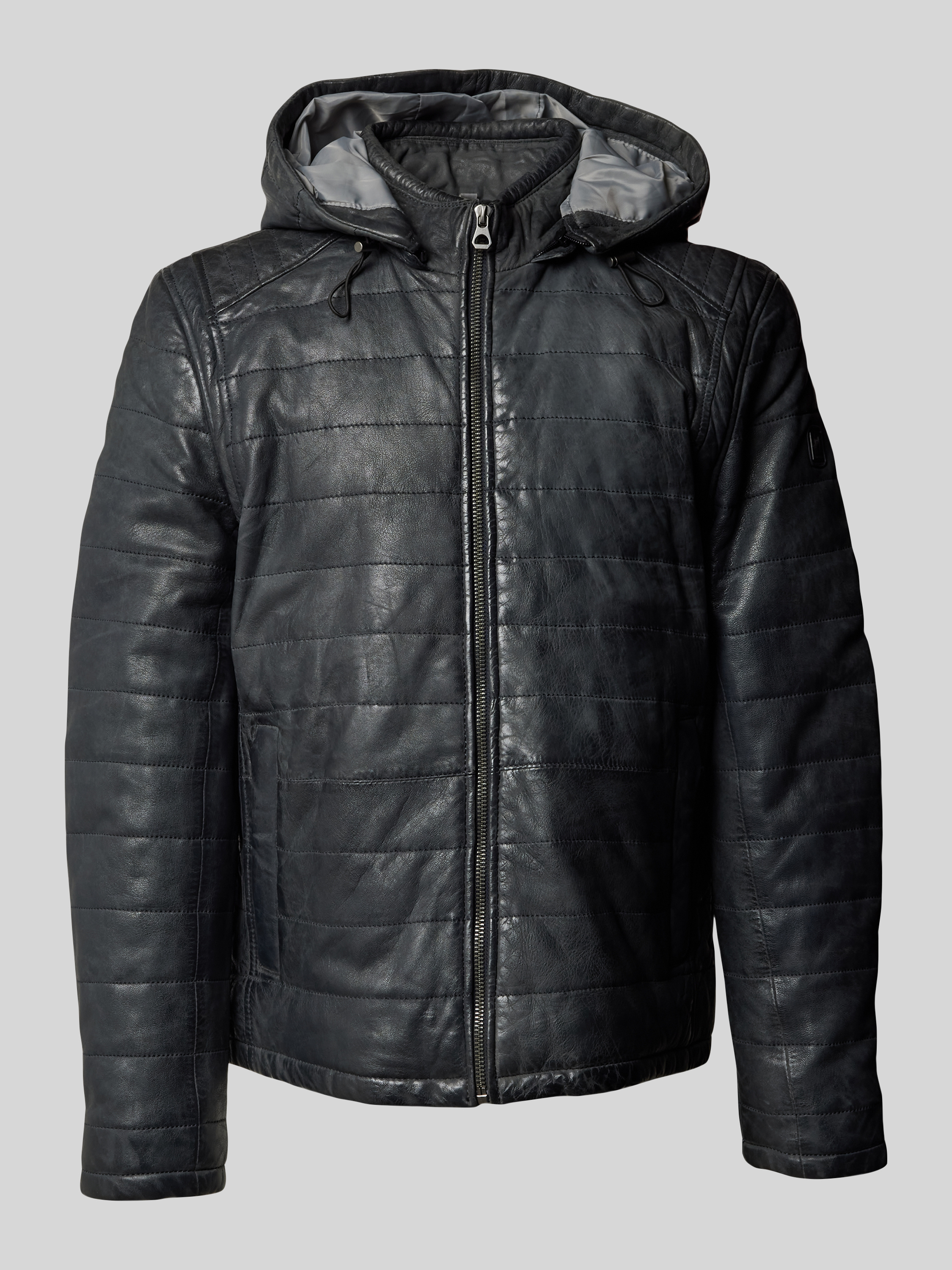 Gipsy Lederjacke mit Kapuze Modell 'LYman' (marine) online kaufen