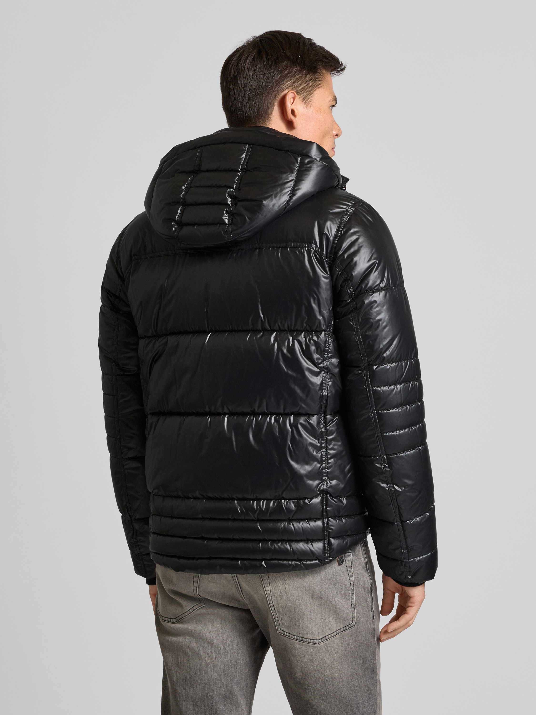 TOM TAILOR Herren Übergangsjacke Mit Kapuze – Stehkragen, Regular Fit, Polyester Mit Stretch