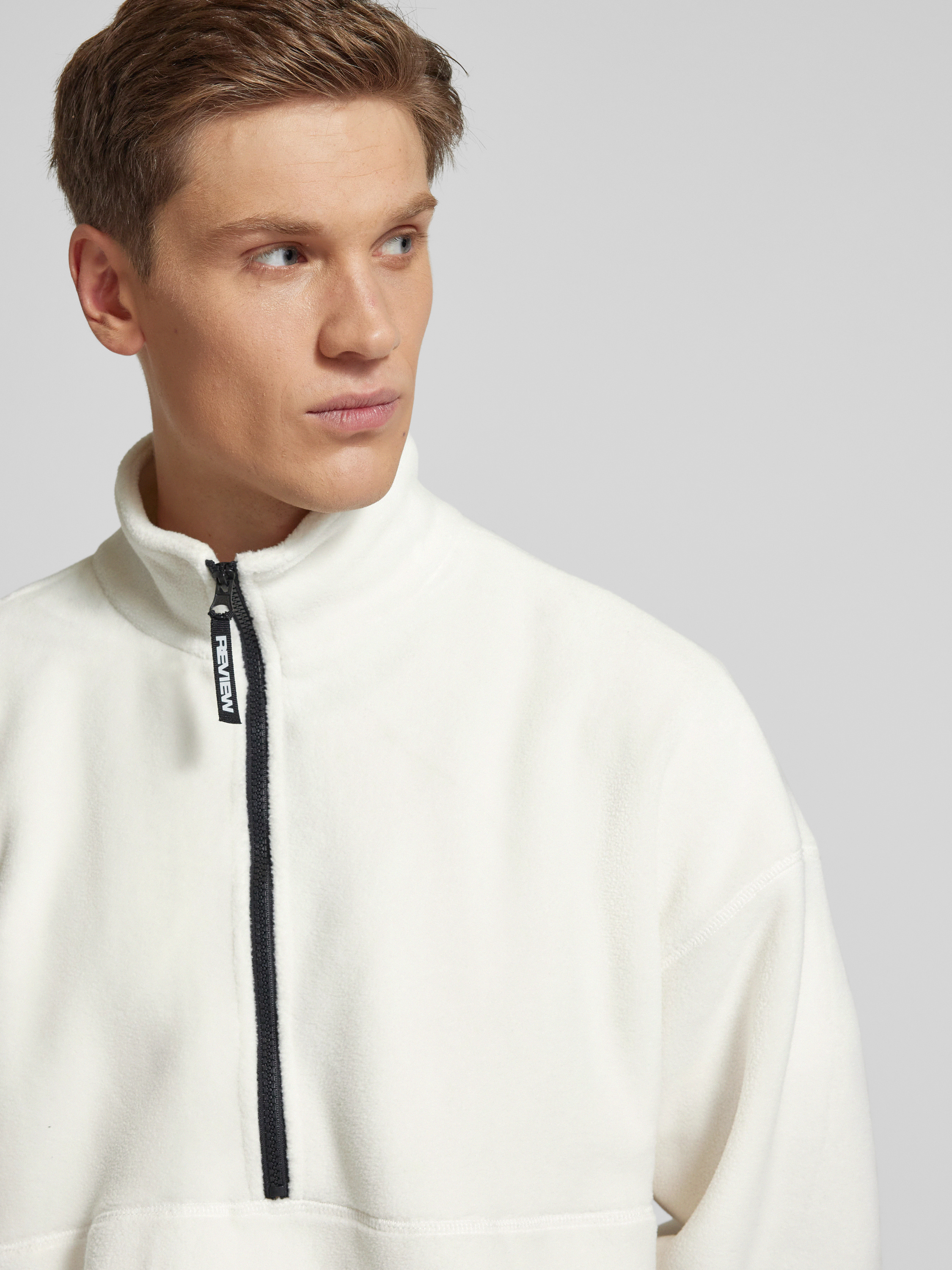 Tommy Hilfiger trui wit geprint opstaande kraag katoen | Schulte Tommy Hilfiger trui wit geprint opstaande kraag katoen