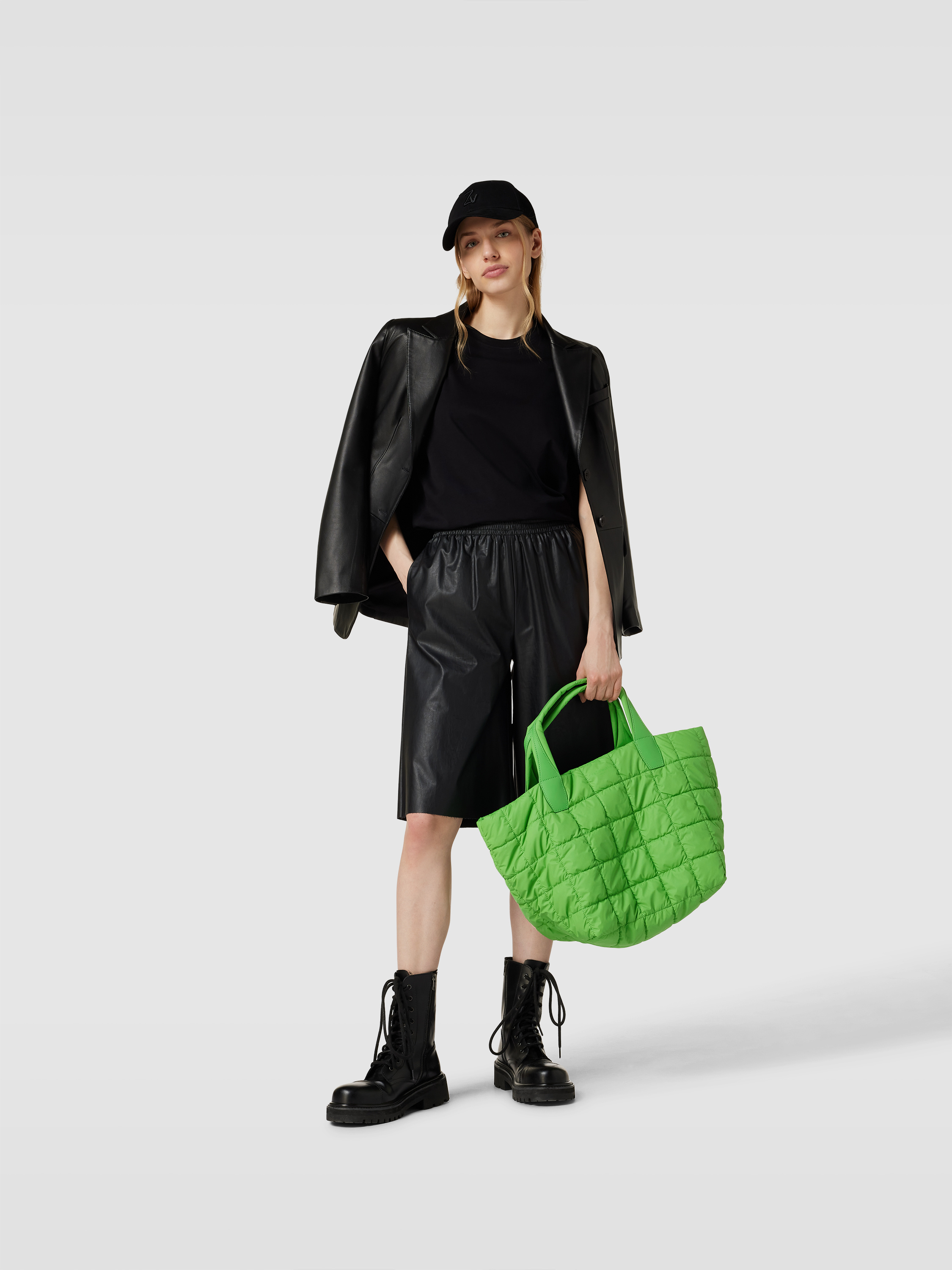 Taschen Veecollective Tasche Vee Collective Tote Bag In Stepp-Optik (gruen) Online Kaufen