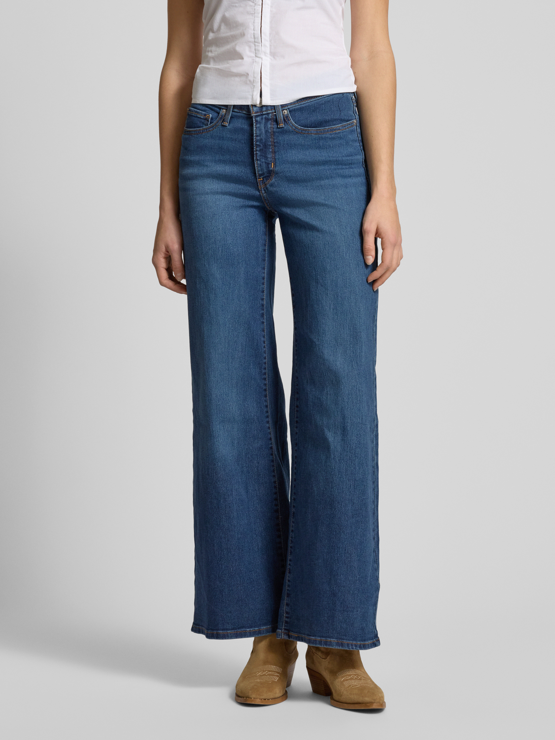LEVI’S® MADE&CRAFTED® SPEC WIDE LOOKOUT Dżinsy Ribcage Z Prostą Nogawką W Kostce - Czarny | Levi's® PL