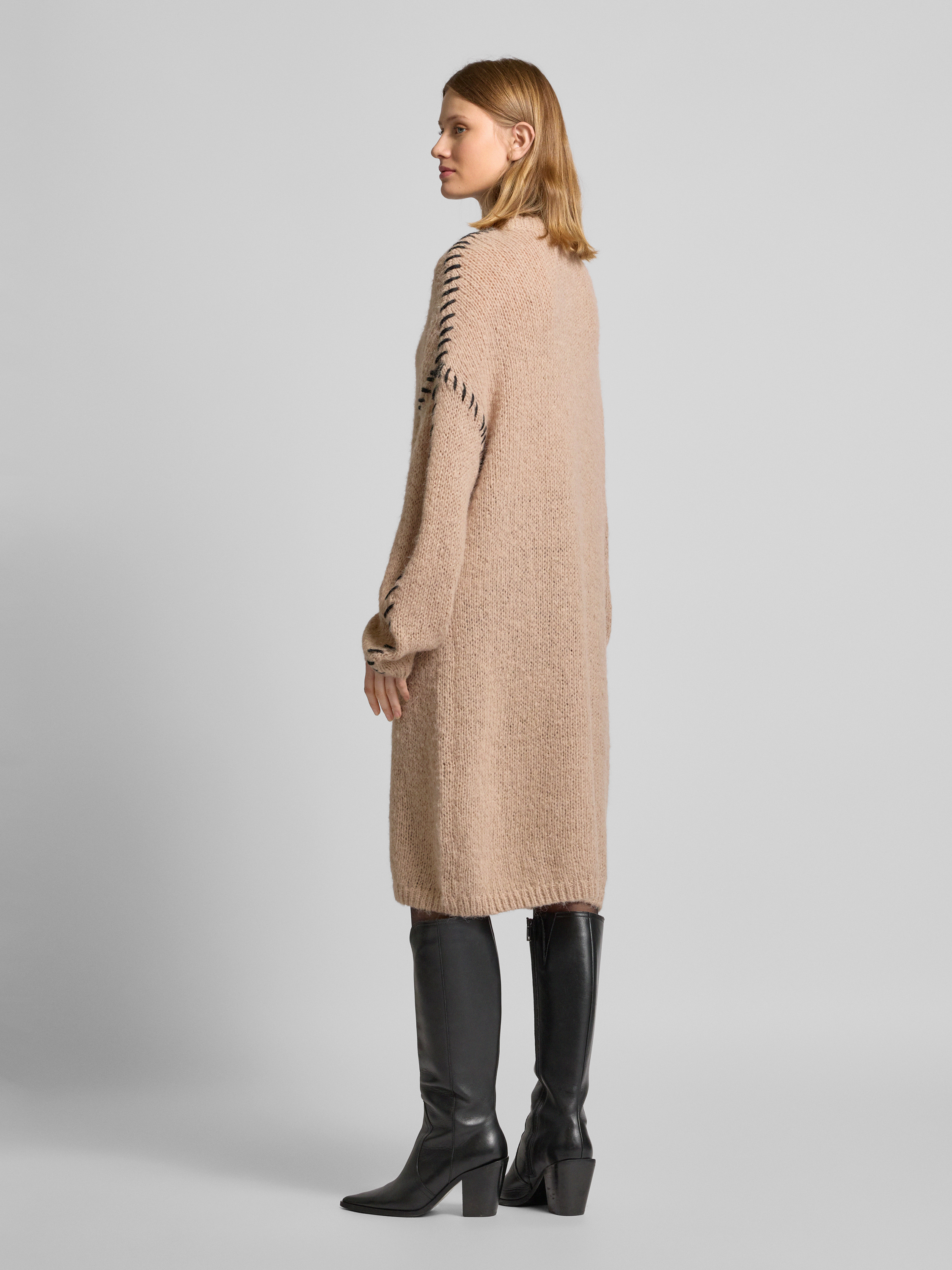 Jurk met lovertjes en blote schouder - BLAUW - 19.00