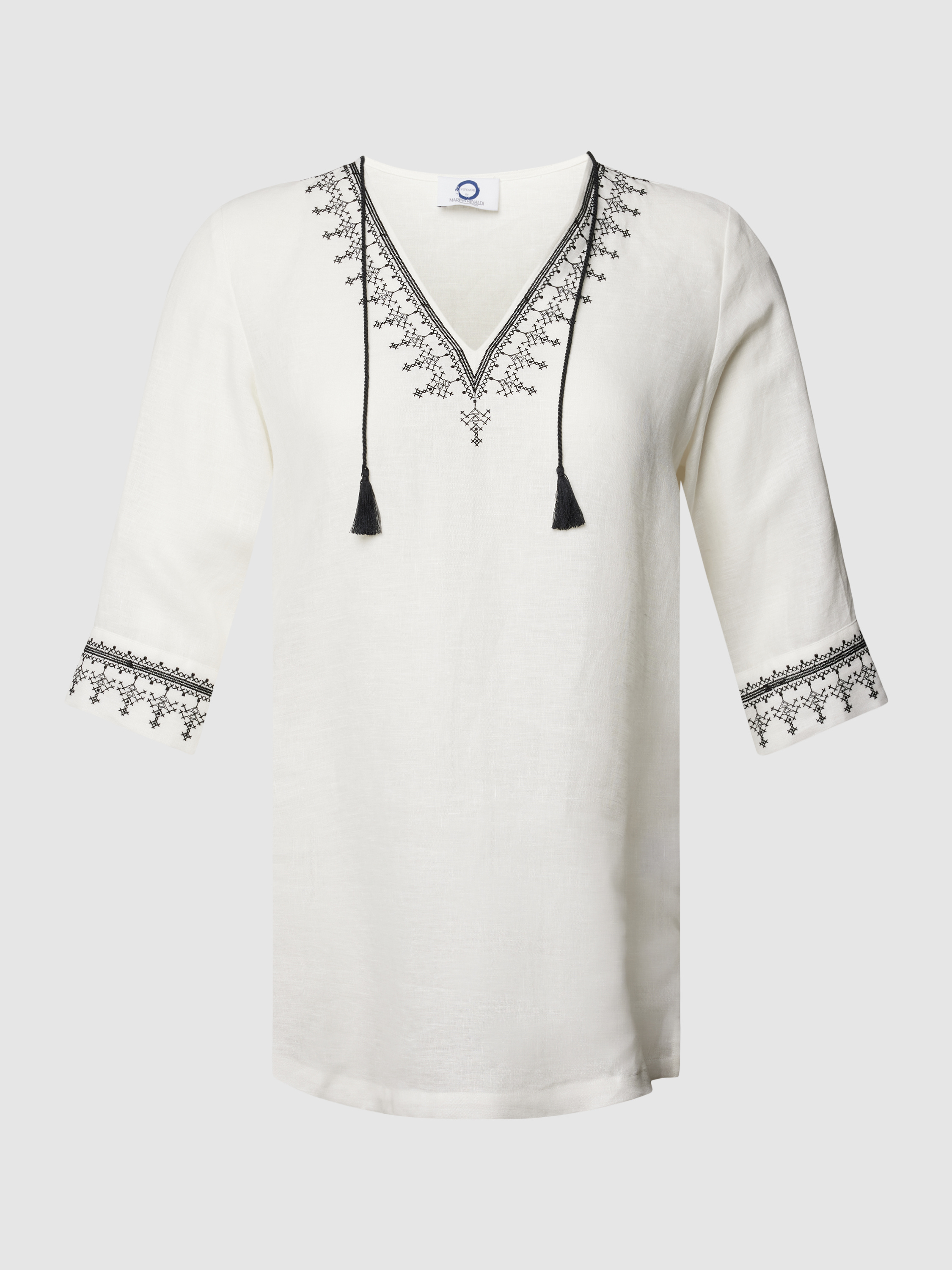 Marina Rinaldi PLUS SIZE tuniek van zuiver linnen met V-hals, model ...