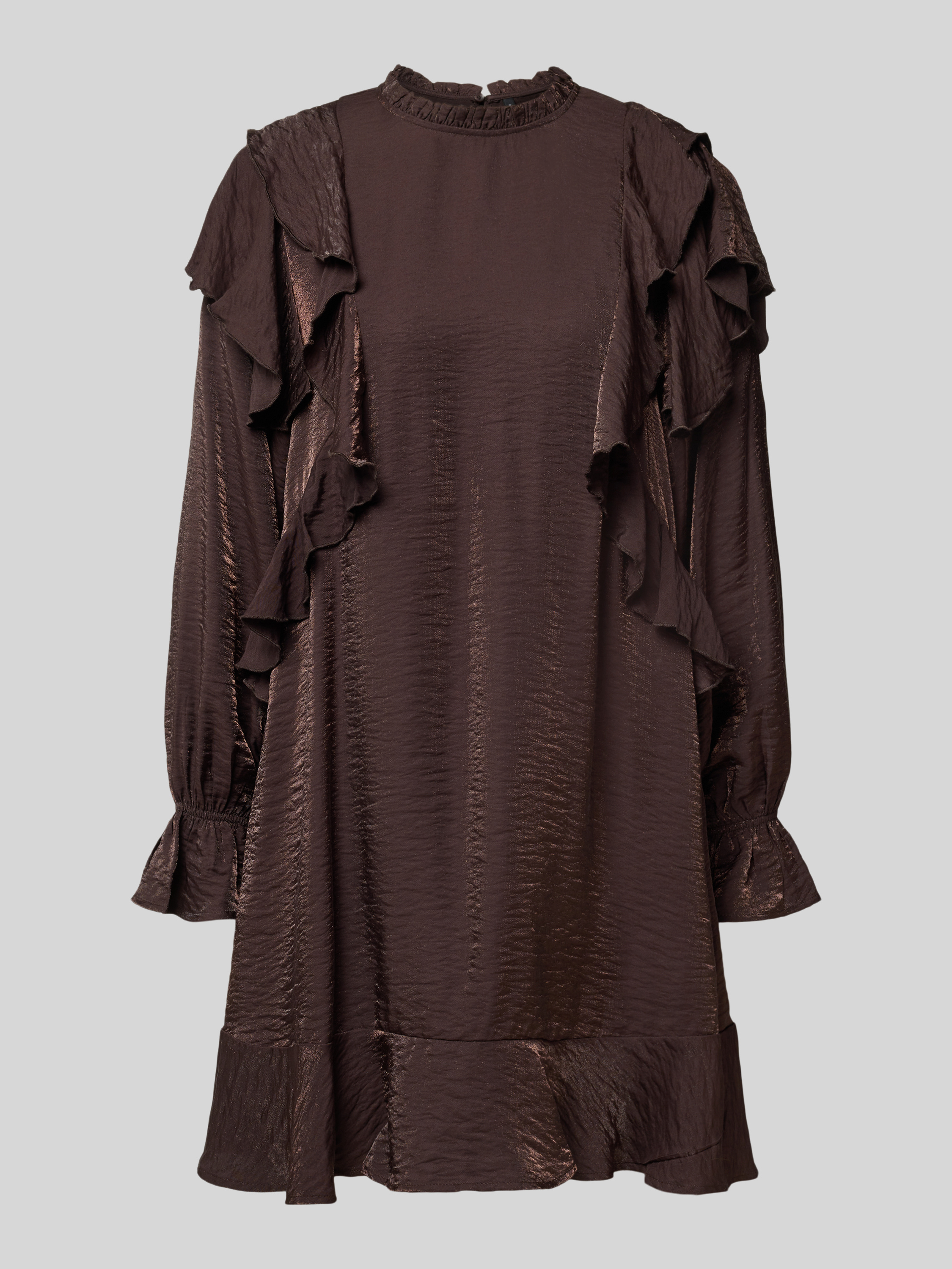 Vero Moda Regular fit jack in leerlook met voering van teddybont, model 'HARPER' in chocoladebruin online kopen | P&C