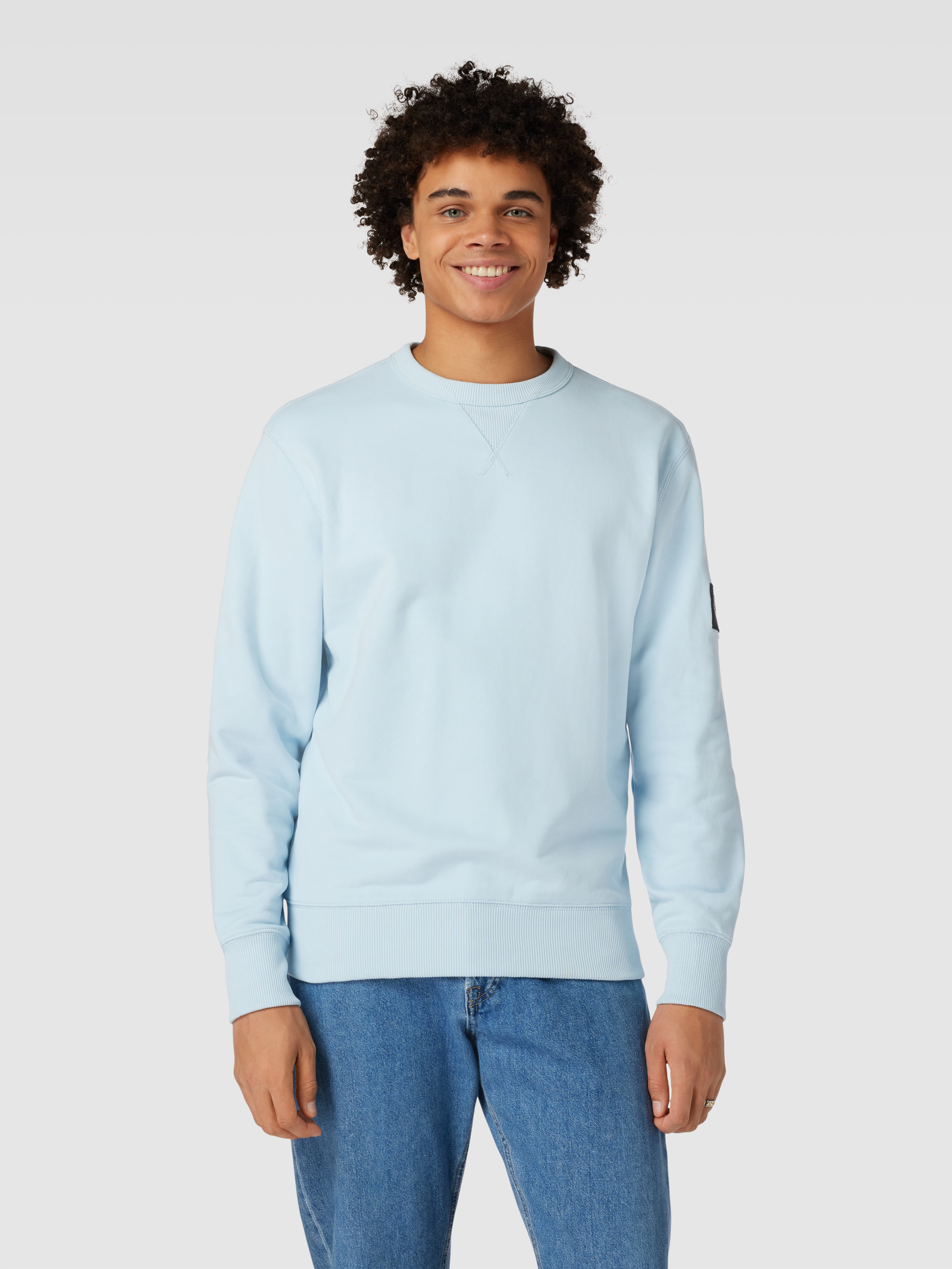 Calvin Klein Jeans Sweatshirt mit Label-Patch (hellblau) online kaufen