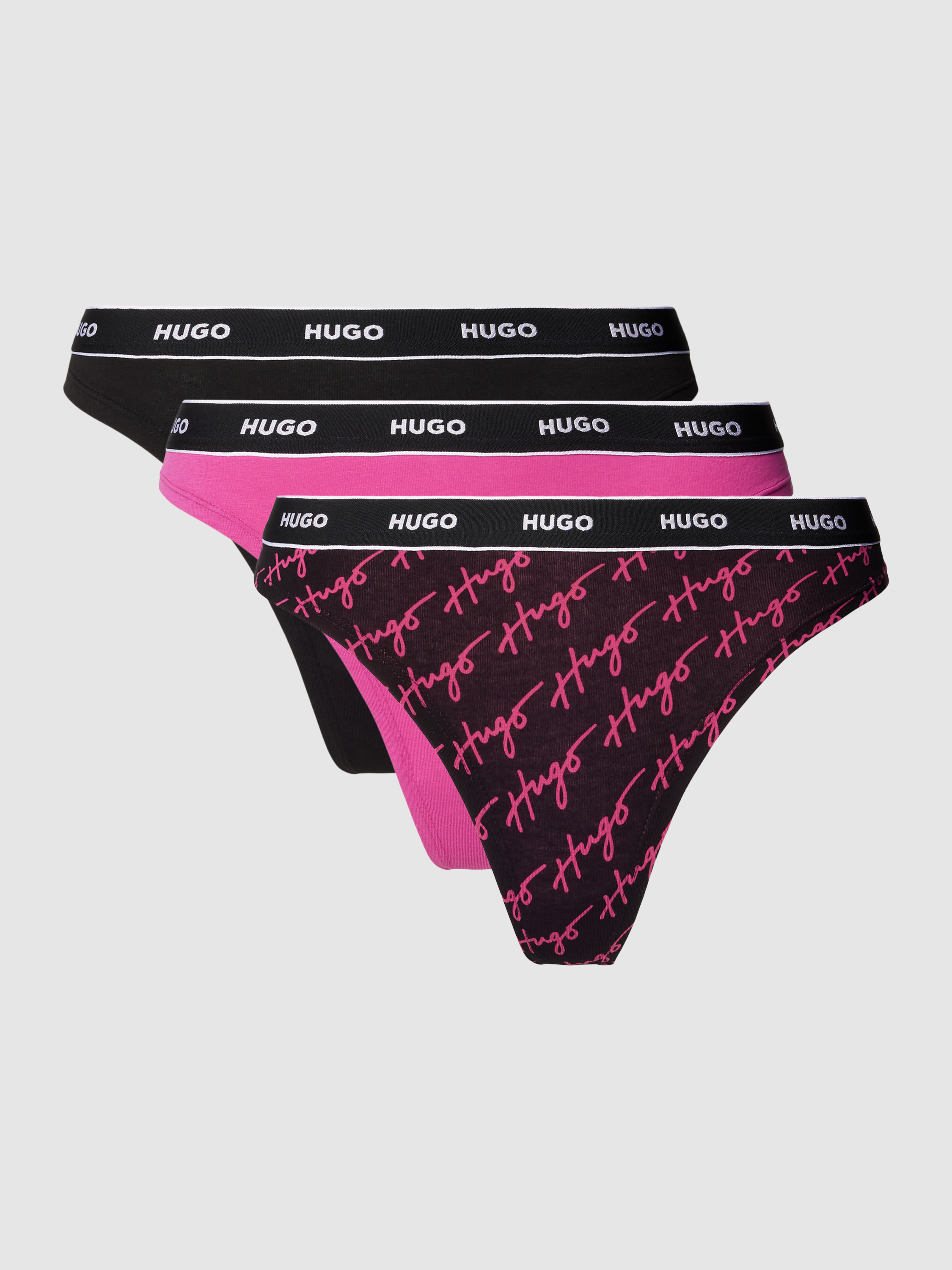 Hugo String Homme Open HUGO String mit elastischem Label-Bund im 3er-Pack (black) online kaufen