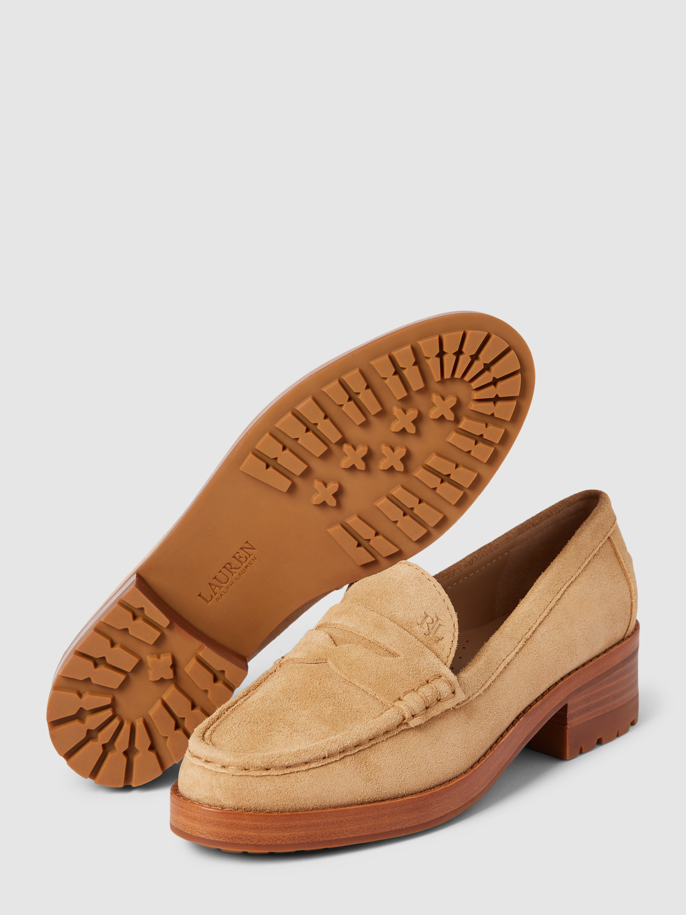 Lauren Ralph Lauren Penny-Loafer mit Label-Detail Modell 'WREN' (beige ...