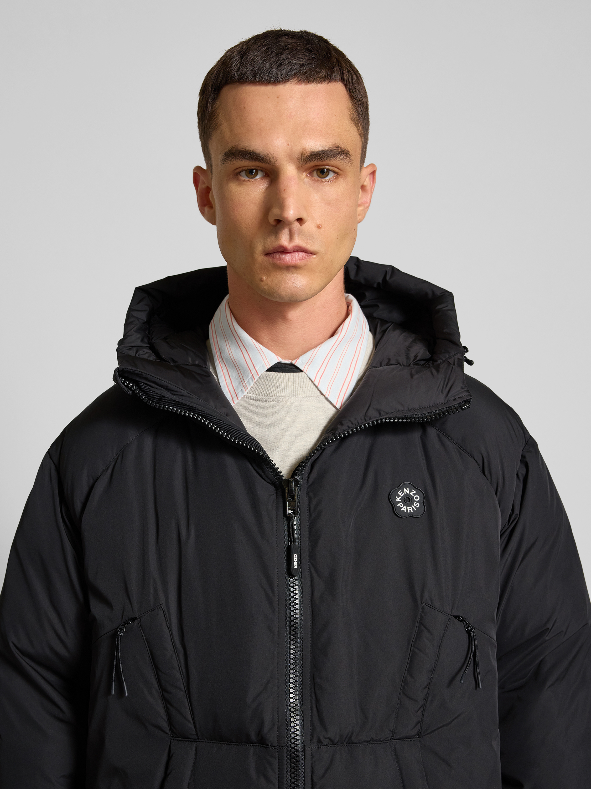 Kenzo Daunenjacke mit Logo-Applikation (black) online kaufen