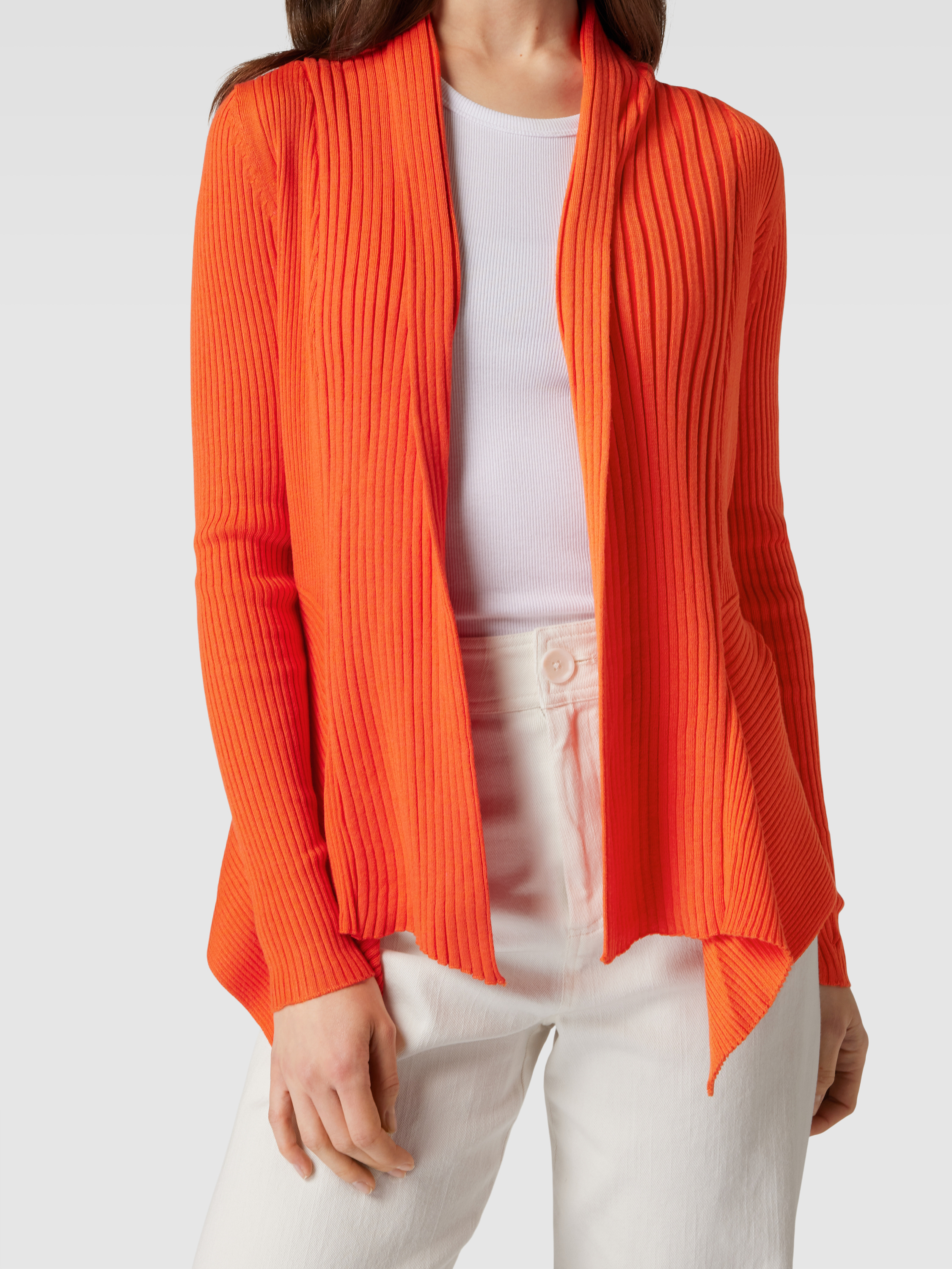 Strick Cardigan Orange Strickjacke Hkz Damenstrickjacke Rot