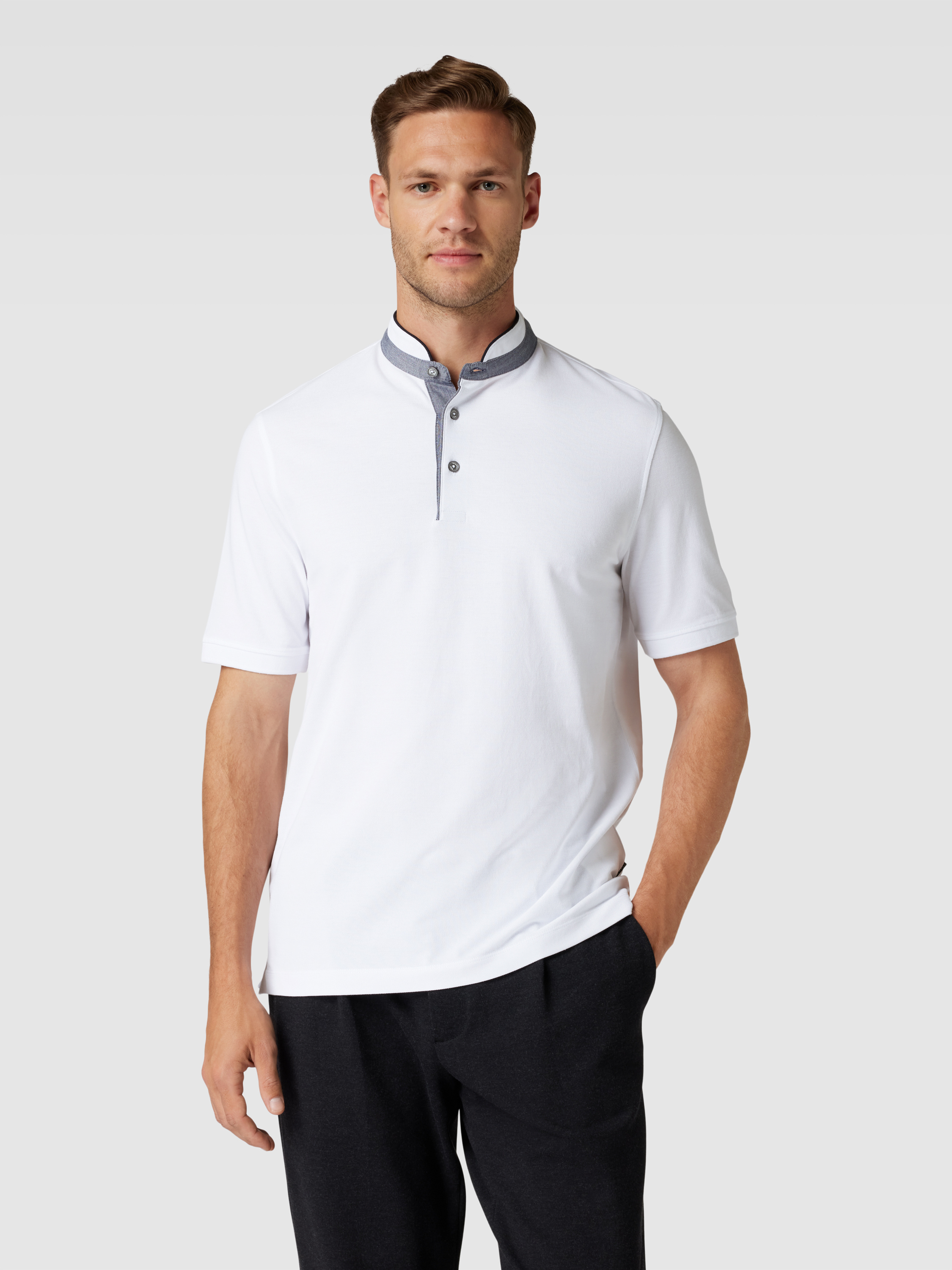 Srmcc bugatti Poloshirt mit Stehkragen (weiss) online kaufen