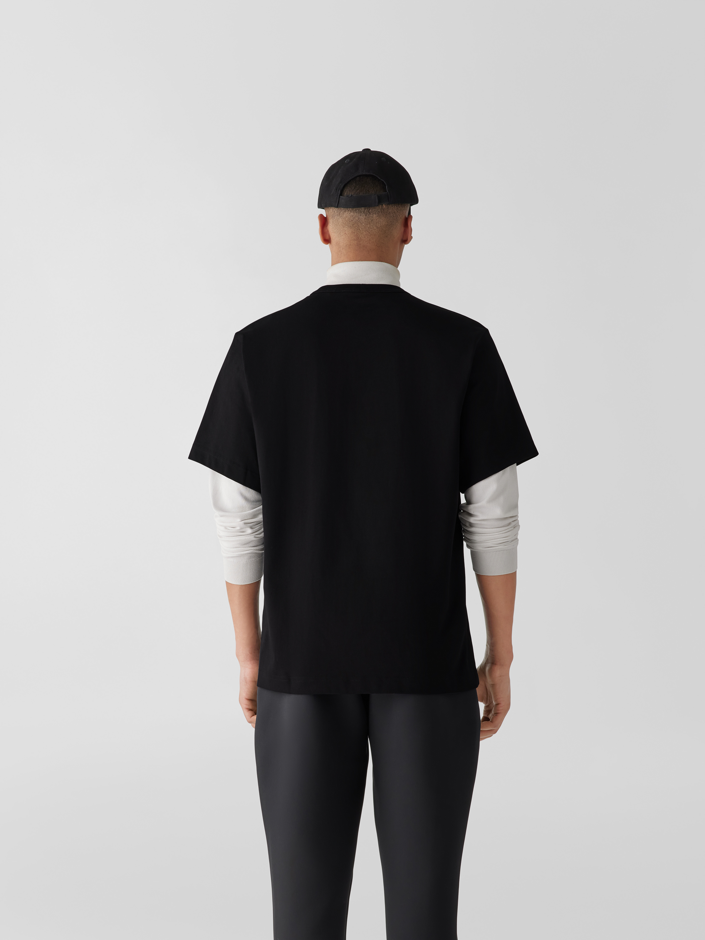 HELMUT LANG Vネックtee Helmut Lang T-Shirt mit Label-Print (black) online kaufen