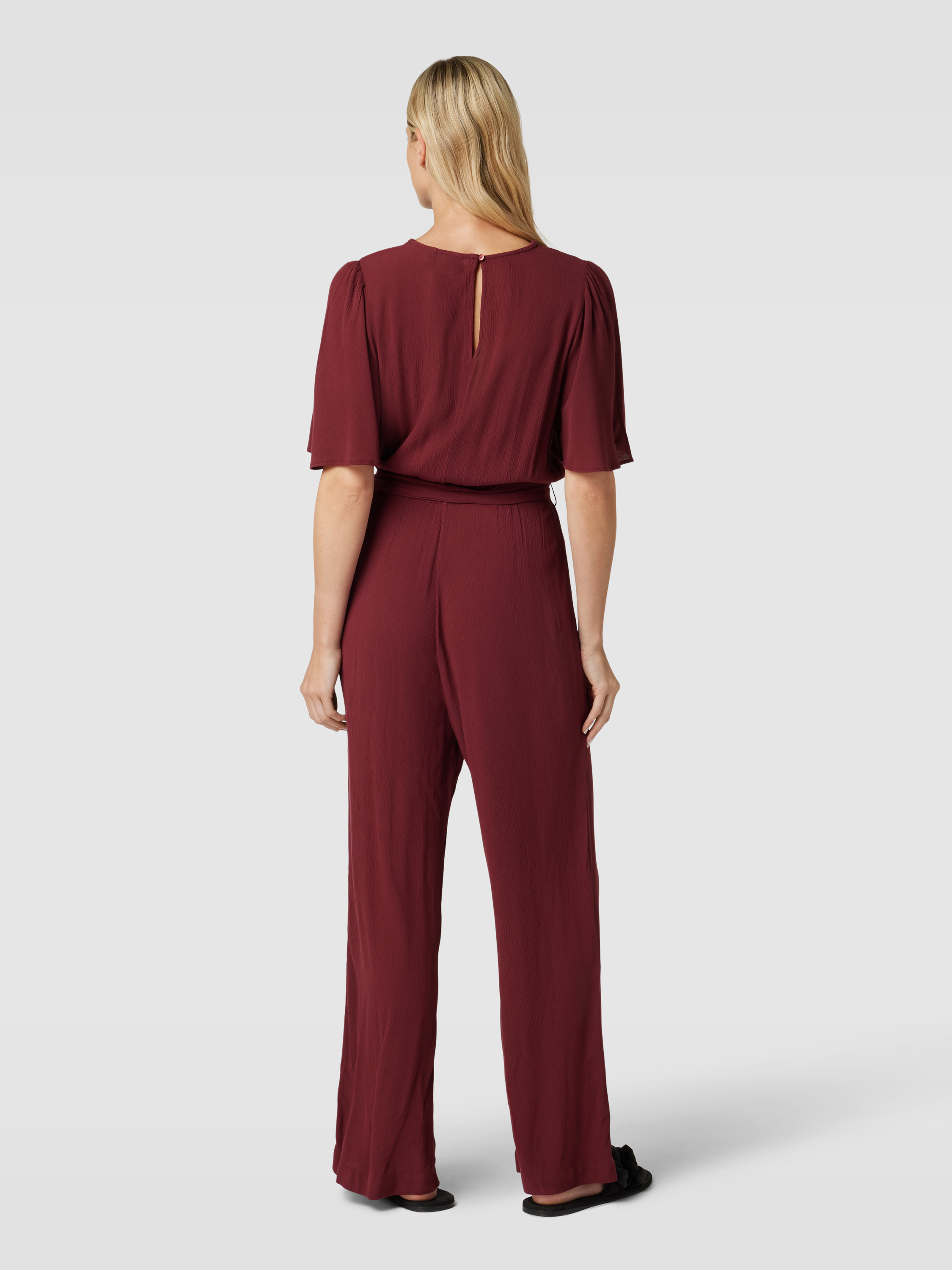 ICHI Jumpsuit met V-hals, model 'Marrakech' in aubergine online