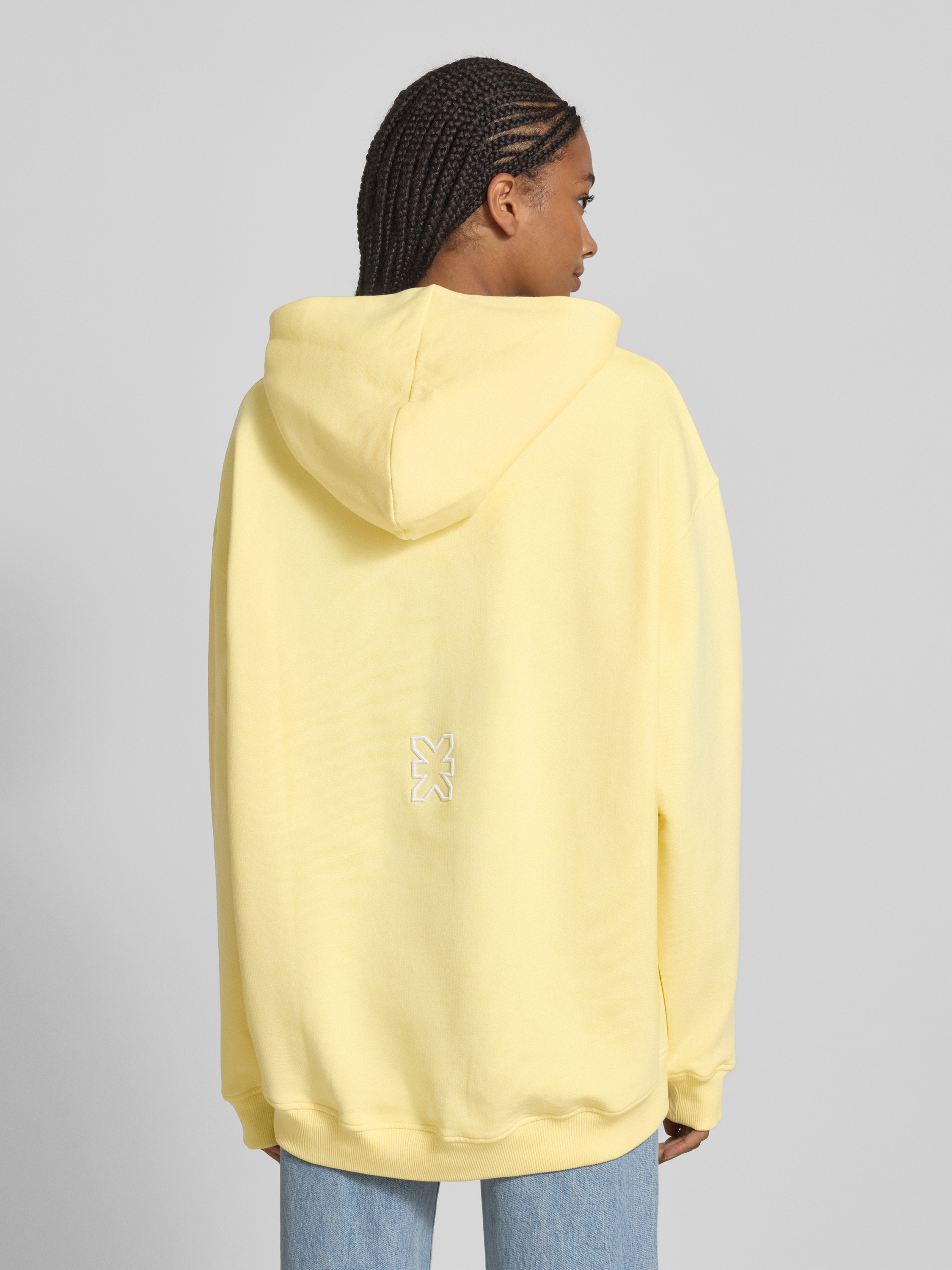 Gelber Pullover Damen Oversize Kapuzenpullover Y2K Hoodie Basic Warm Sweatshirt