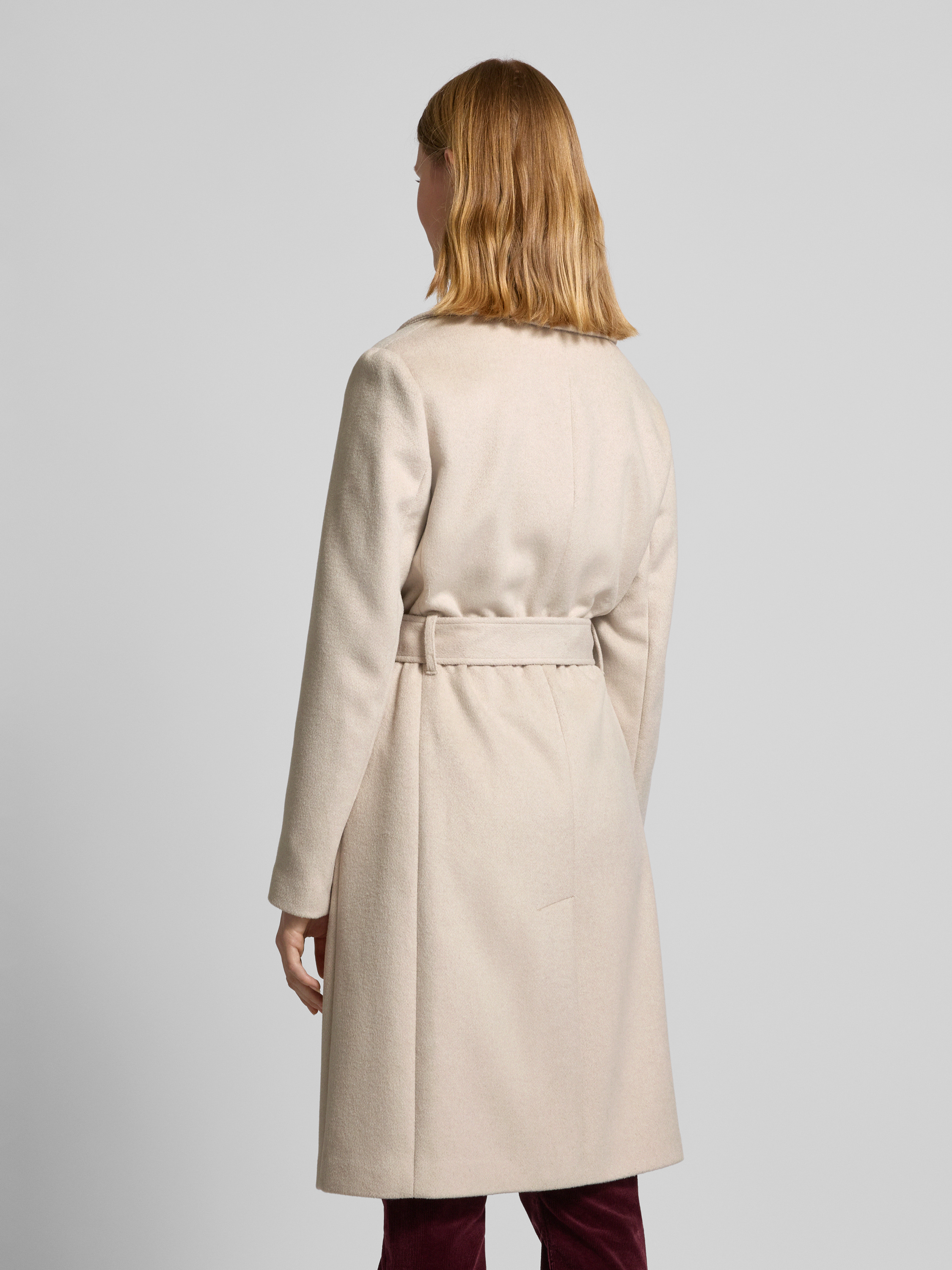 n.ss512 。.:* s.Oliver BLACK LABEL Regular fit lange wollen jas met geborsteld