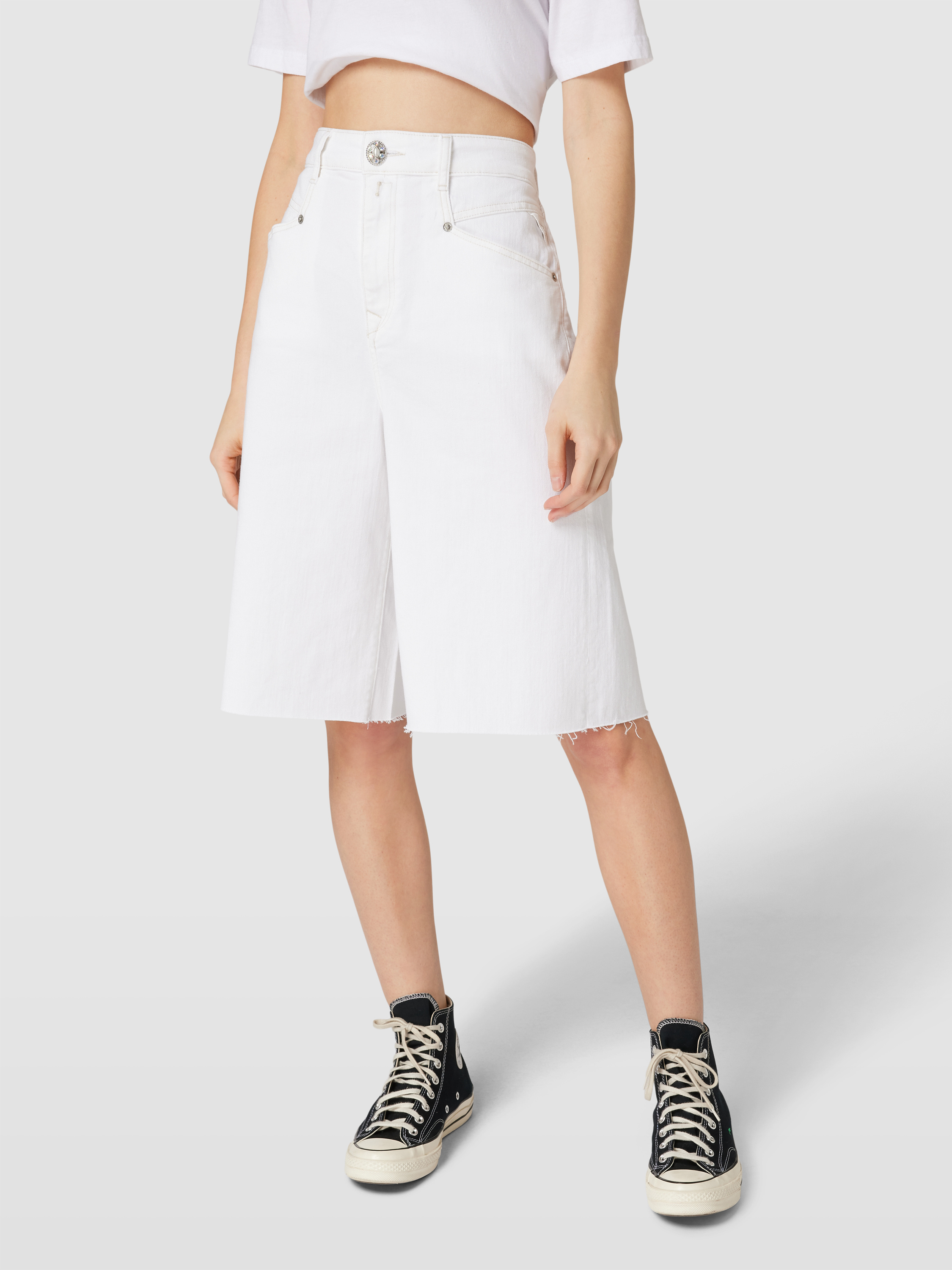 Dpm74 Replay Jeansshorts mit Label-Patch (weiss) online kaufen
