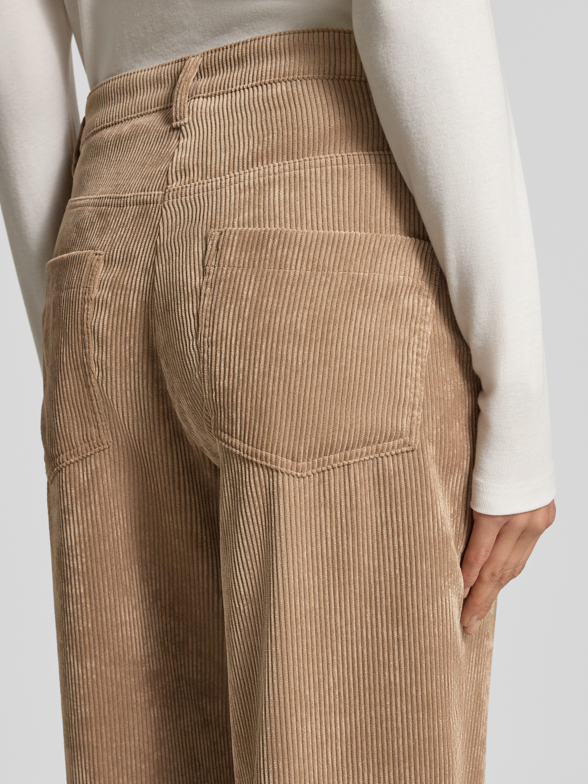 Cambio Corduroy broek in verkorte pasvorm, model 'FRANCESCA' in roodbruin online kopen | P&C