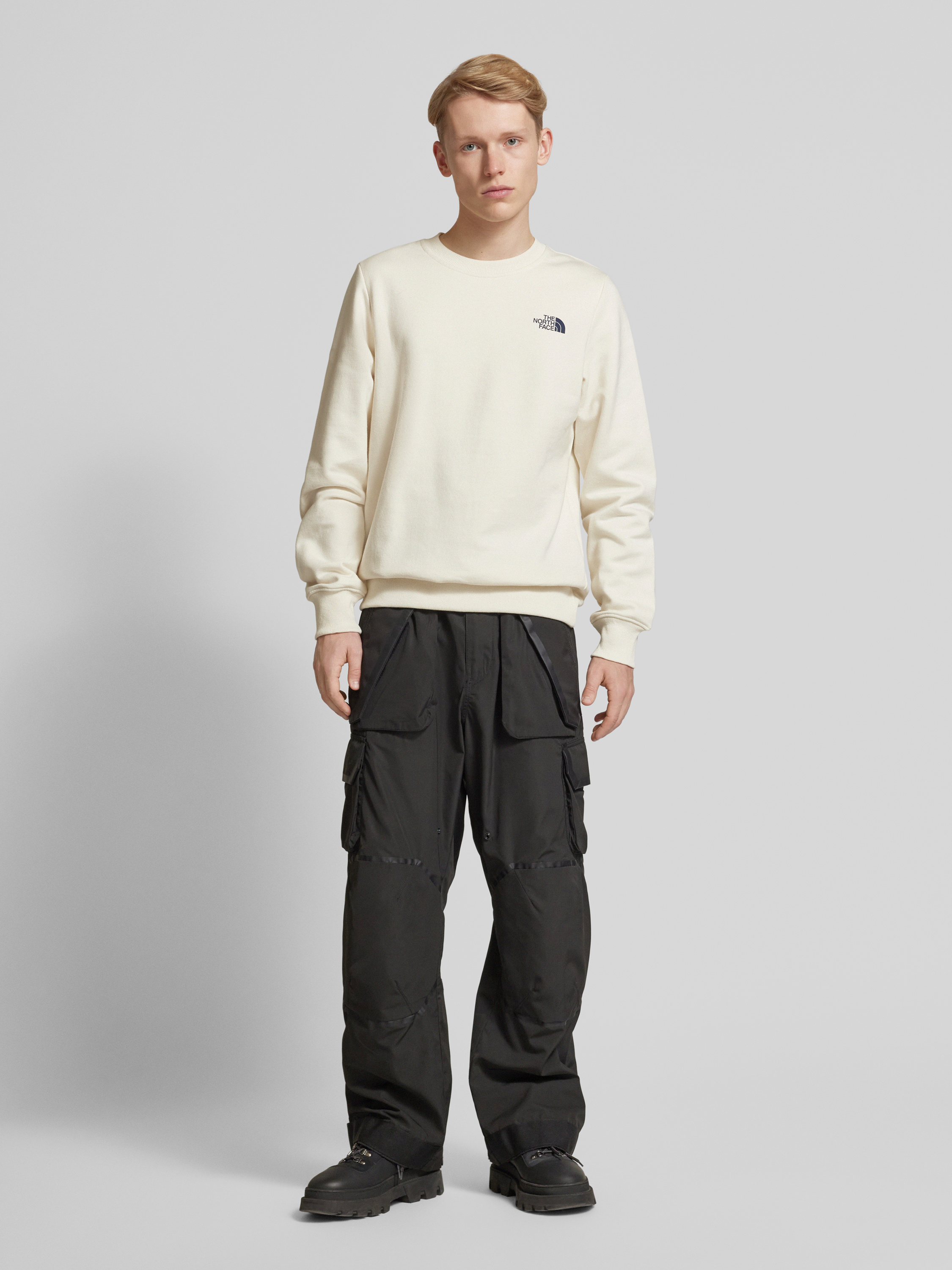 ☆THE NORTH FACE☆ White Label Dying SweatshirtGRAY The North Face® Unisex Pullover Hoodie - Silkscreened