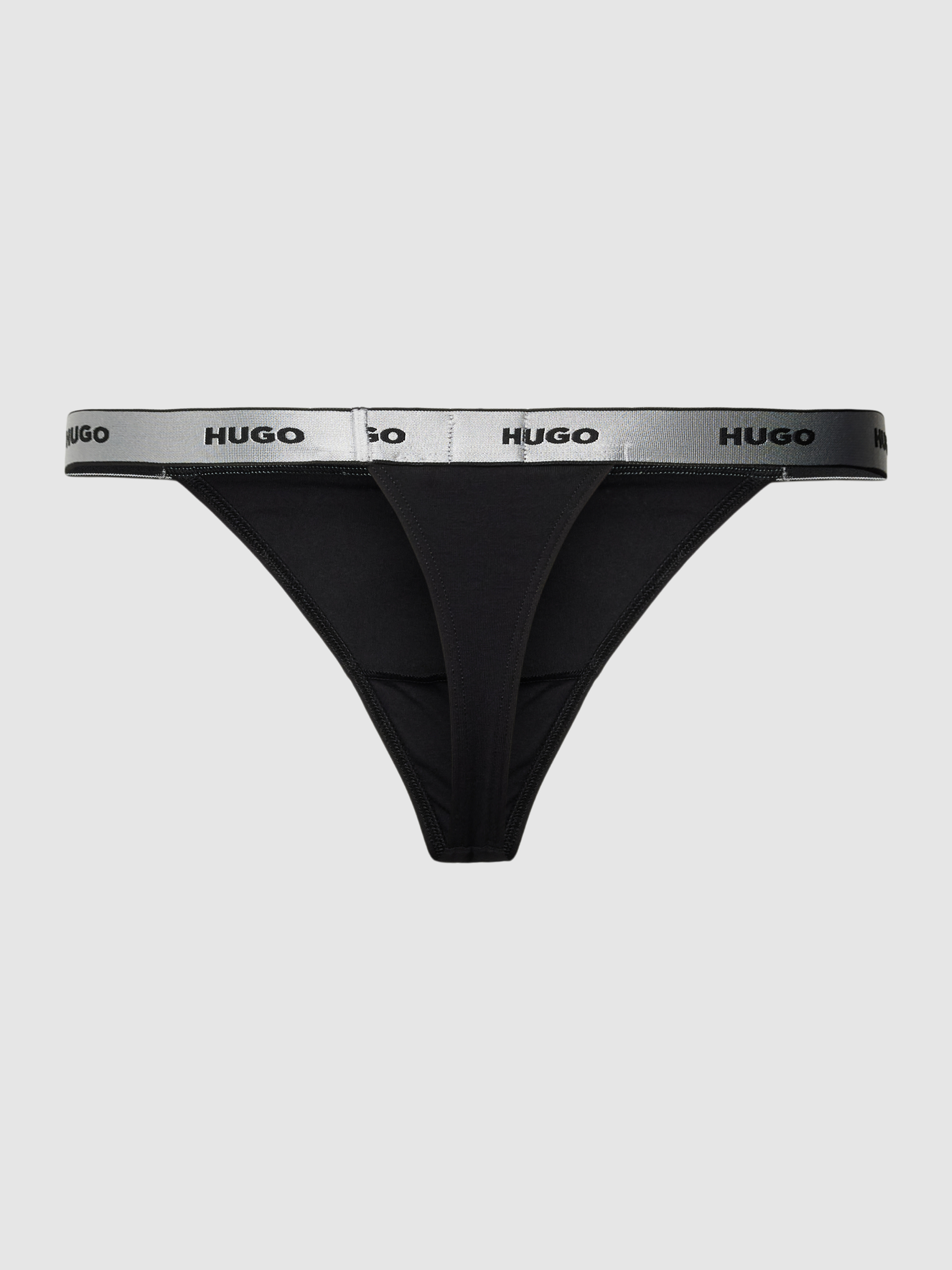 Hugo String Homme Open HUGO String mit elastischem Label-Bund Modell 'Triplets' (black) online ...