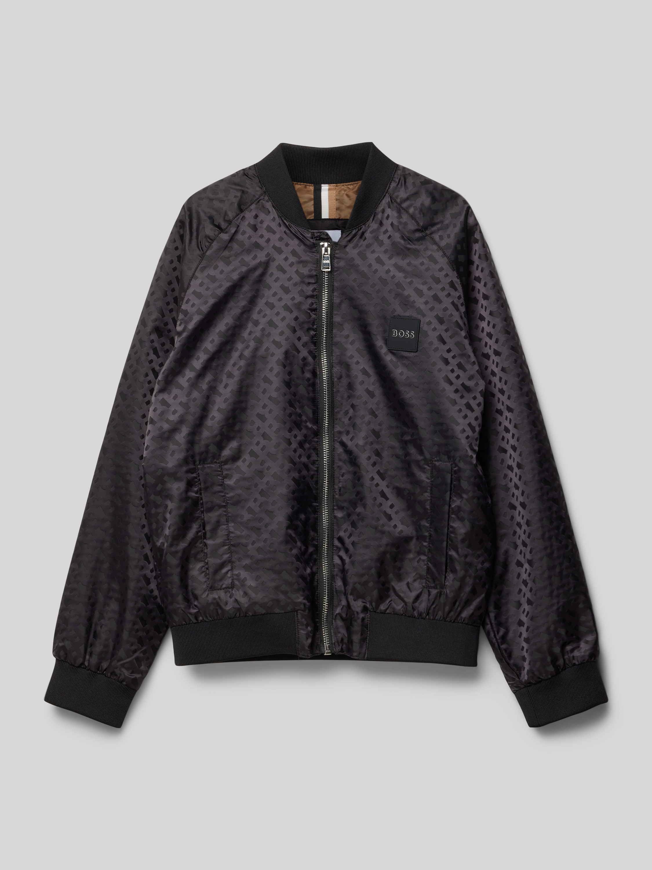 Boss Bomberjack met labelpatch, model 'Justin' in zwart online kopen | P&C