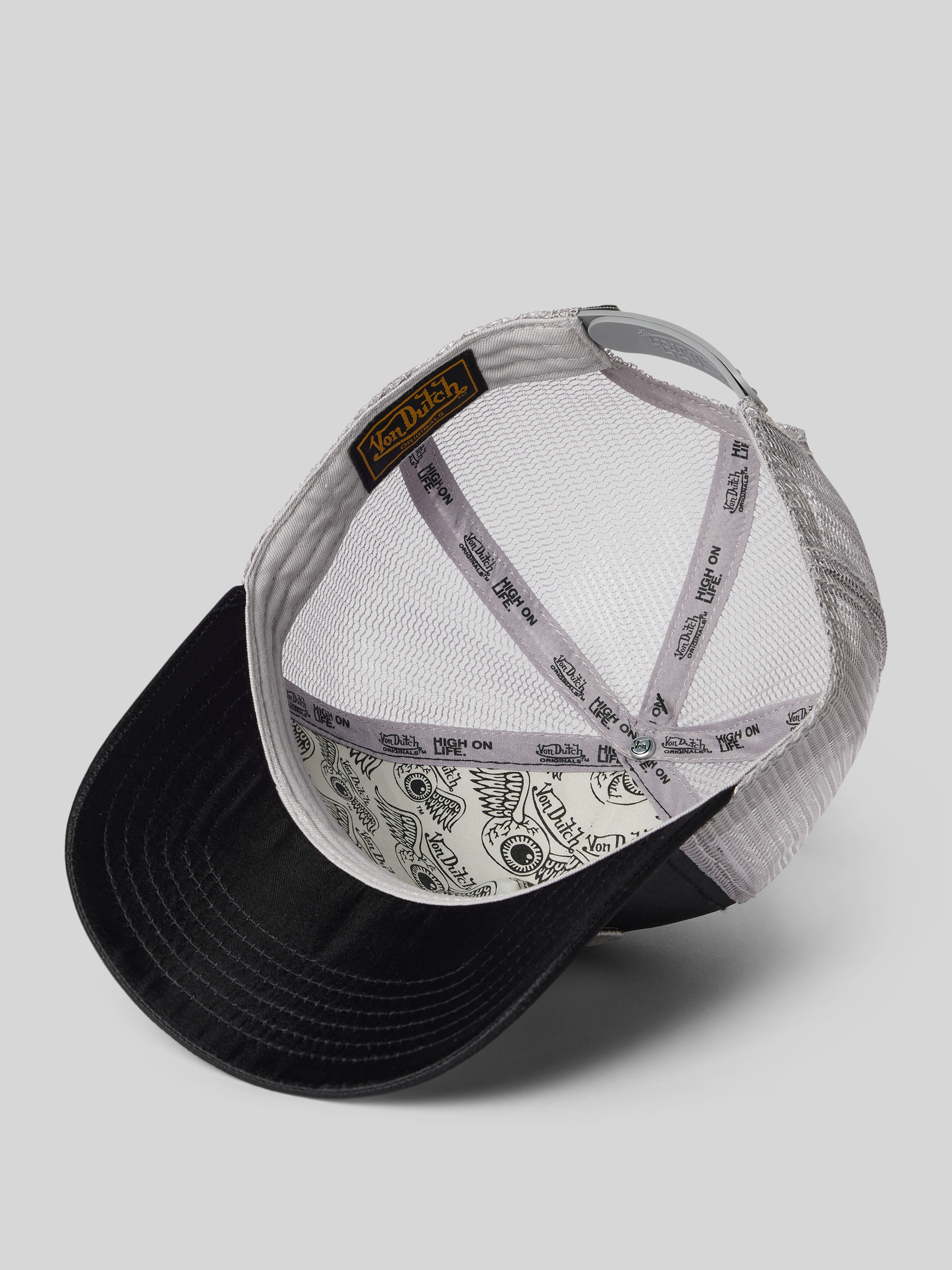 Von Dutch Cary Trucker Cap – Klassische Baseballkappe Mit Mesh-Rücken, Verstellbarer Druckknopf, In Navy-Blau