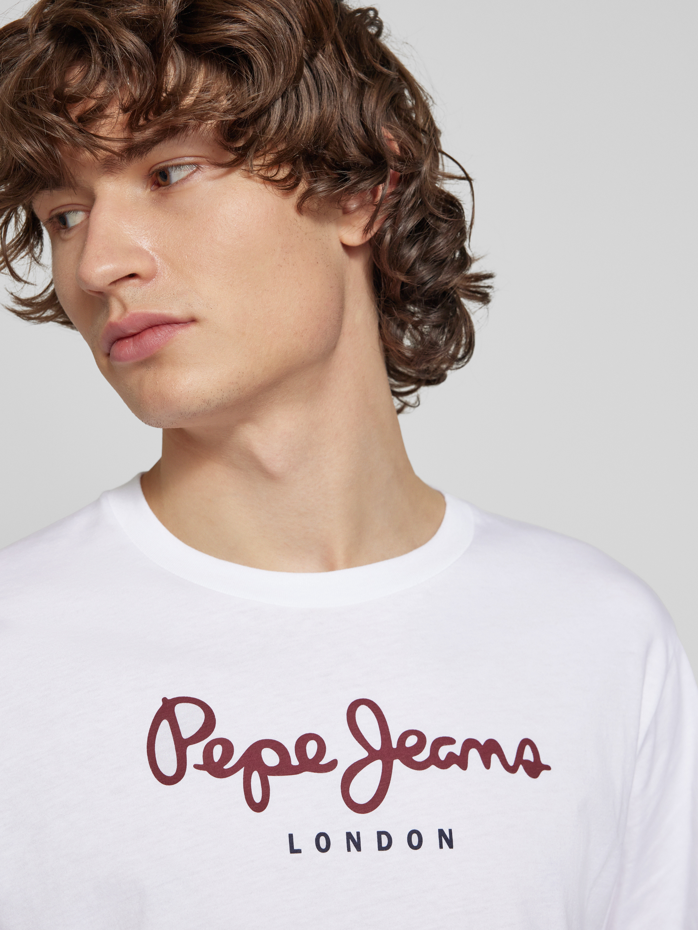 Pepe Jeans Herren T-Shirt Wido – 100% Nachhaltige Baumwolle, Logo-Print, Lässig Geschnitten
